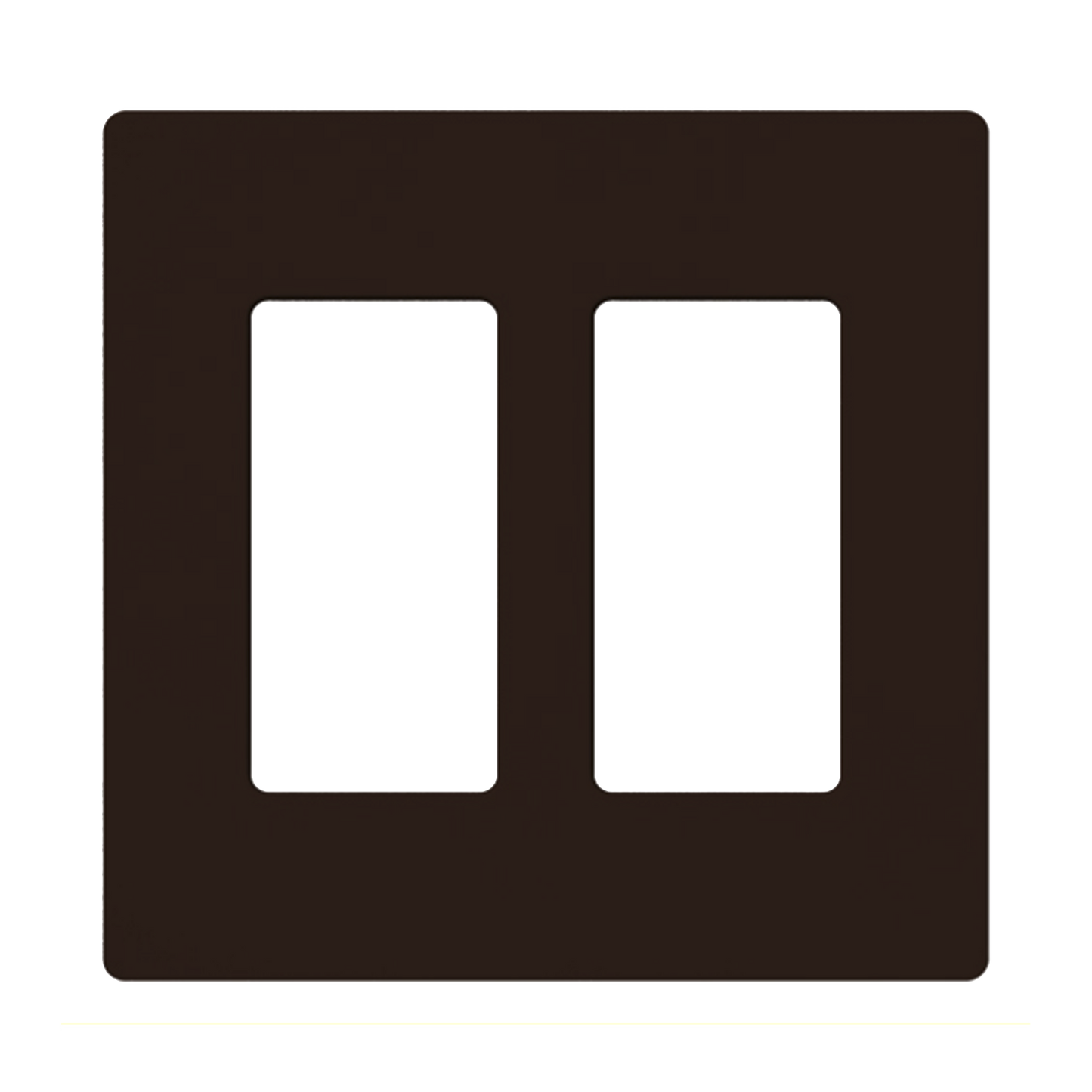 Placa de pared 2 espacio, para atenuador (dimmer), switch ó control remoto PICO inalámbrico.