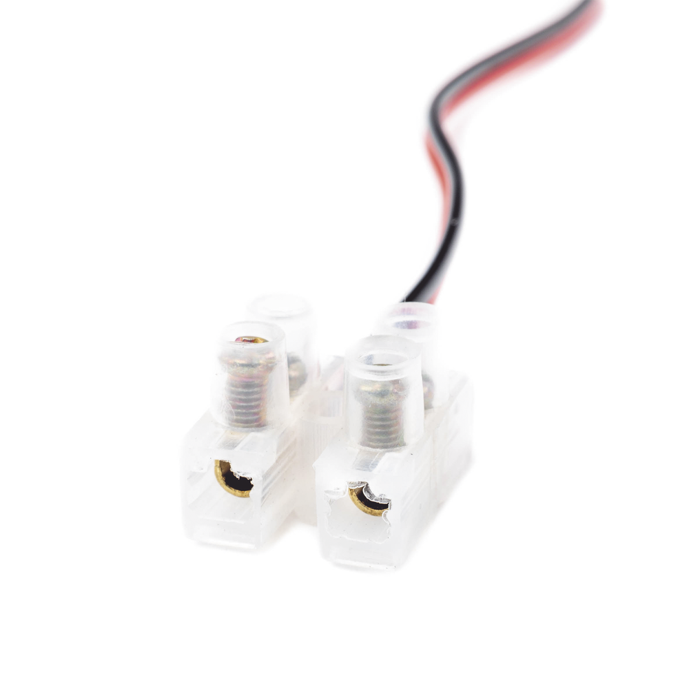 Cable de Alimentación con Conector Macho a Bloque de Terminal Atornillable / Calibre 18 AWG / Longitud 28.5 cm (11.22 Pulgadas) / Ideal para Alimentación de Cámaras