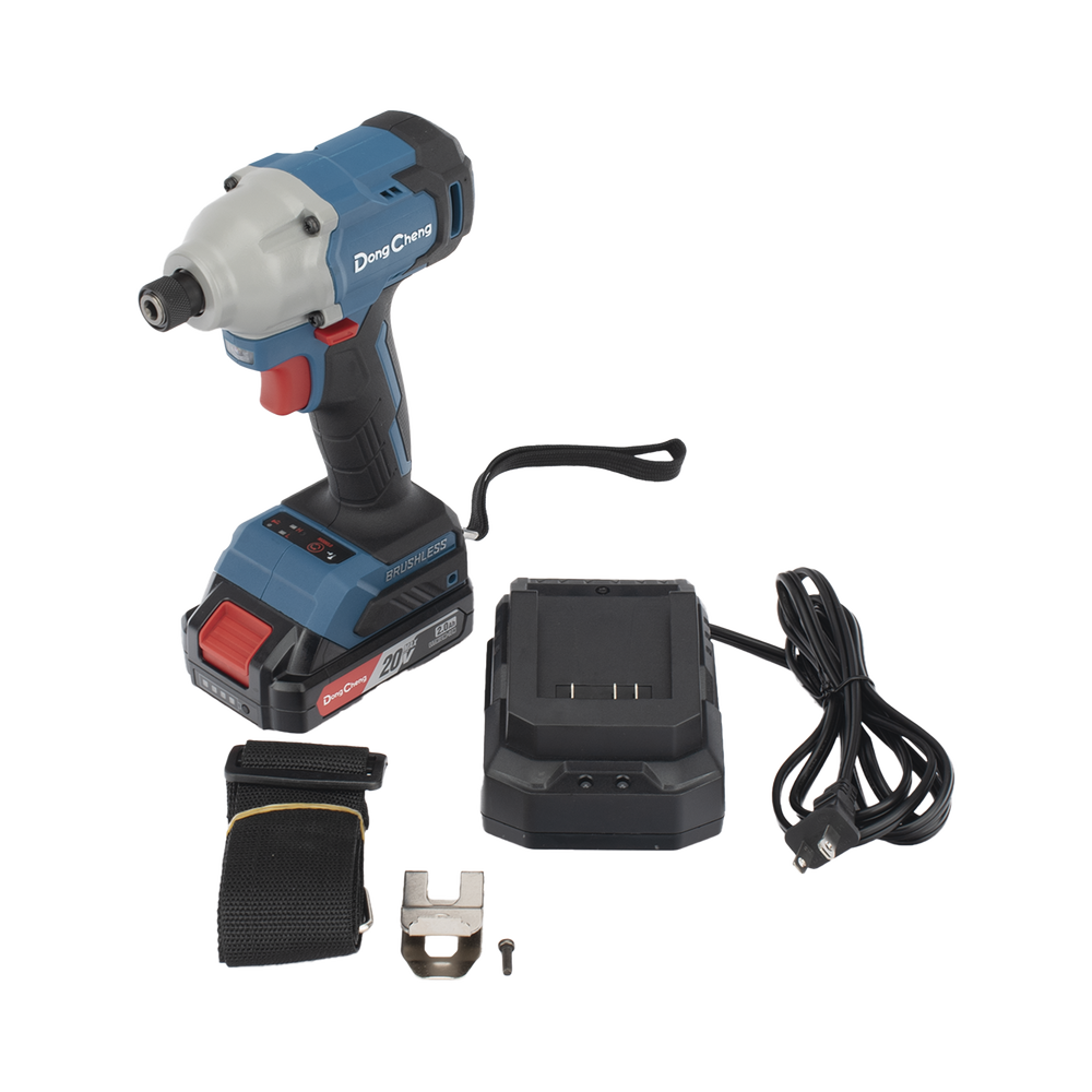Atornillador de Impacto Inalámbrico 20V / Motor Brushless / Portabrocas Hexagonal 1/4 in / 90-180 Nm Torque / Batería 2.0Ah con Maletín