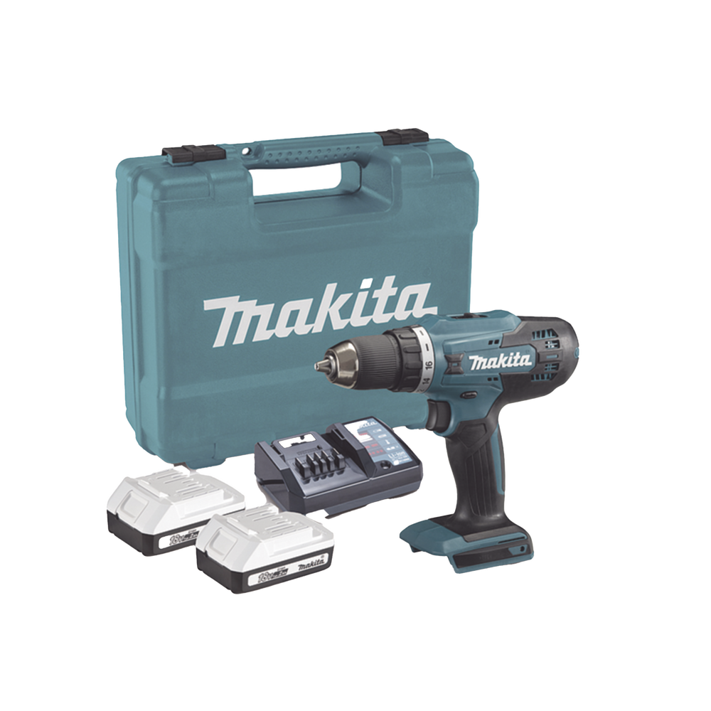 Taladro Inalámbrico SIN CARBONES, Broquero de 1/2", 1,700 RPM, 18V⎓, Torque: 40 N.m C/2 Bat. (1.5Ah) y Cargador.