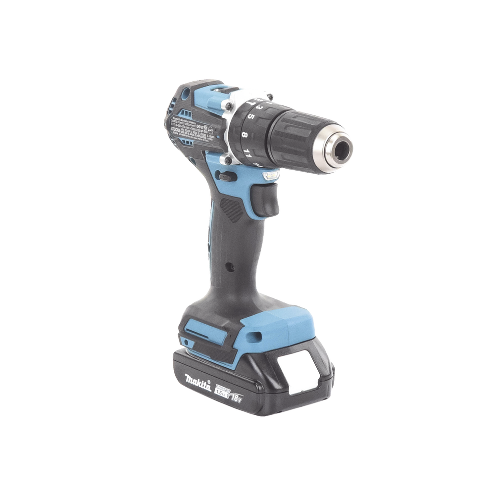 Rotomartillo/Taladro Inalámbrico SIN CARBONES, Broquero de 1/2", 1,700 RPM, 18V, Torque: 42 N.m C/2 Bat. (1.5Ah) y Cargador.