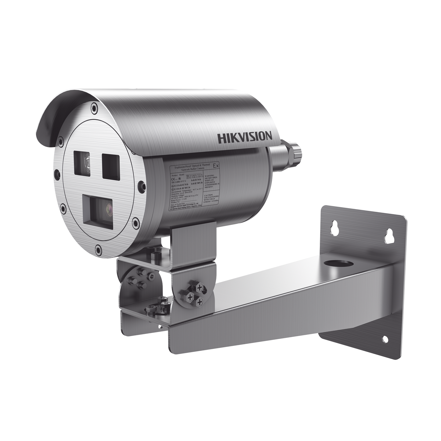 Bala IP Térmica Dual / Termico 4.4 mm (384 X 288) + Óptico 2 mm (4 MP) / Termométrica / Detección de Temperatura / IP68 / 30 mts IR / Antiexplosión / Anticorrosión