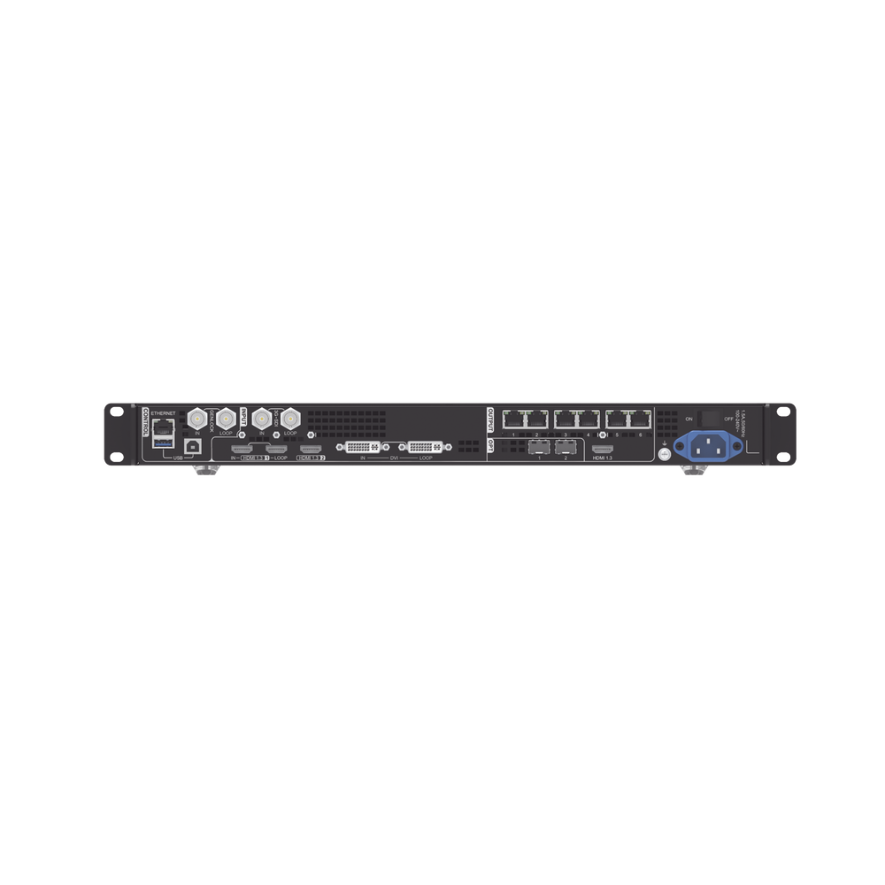Controlador para Videowall / 6 Puertos RJ45 para Paneles LED / Compatible con Pantallas LED Para Exterior / Compatible con DS-D4440FO-BKI y DS-D4225FO-BGF