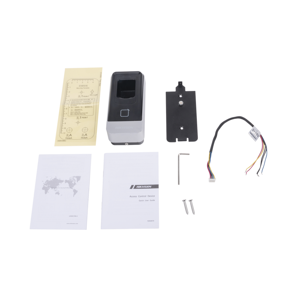 Lector esclavo PROX EM IP65 / Huella Digital / Lector de Tarjetas de Proximidad / RS-485 / Interior y Exterior / Requiere Panel de Control de Acceso DS-K26 Series y DS-K27