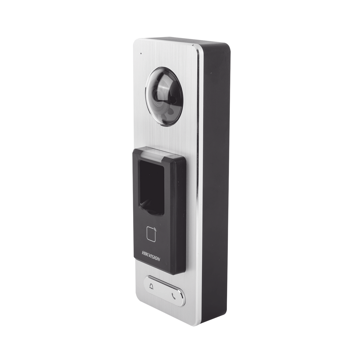 2 EN 1 / Lector Biométrico IP65 con Función de Videoportero y lector QR Incluida/ Llamada a APP de Smartphone Hik-Connect P2P (No requiere monitor) / Soporta Tarjetas - Huellas - Códigos QR / Cámara 2 MP Compatible con DVRs y