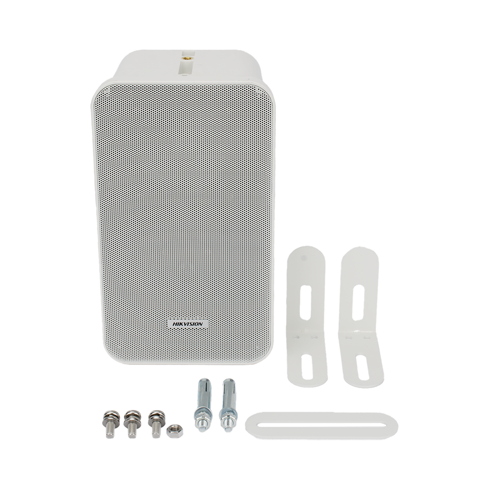 Altavoz Tipo Columna | 20 Watts | 100 V | Rejilla de Metal | Color Blanco | Montaje en L | Exterior IP66