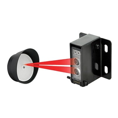 Sensor de Haz Fotoeléctrico Reflectante – Cumple con ETL UL325, con alcance dehasta 14 metros.