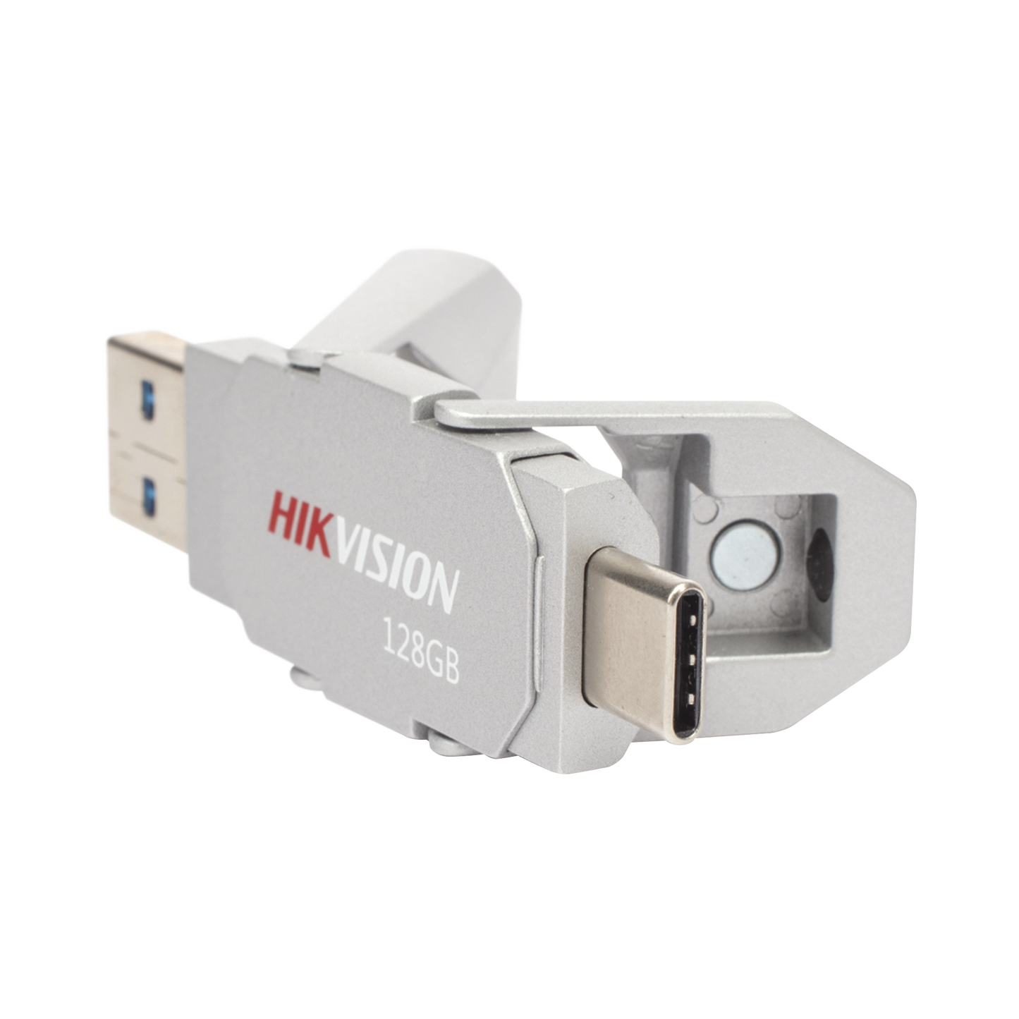 Memoria USB Dual de 128GB / USB-C y USB-A / Transferencia de Alta Velocidad / Metálica / Compatible con Dispositivos Móviles, Windows, Mac y Linux