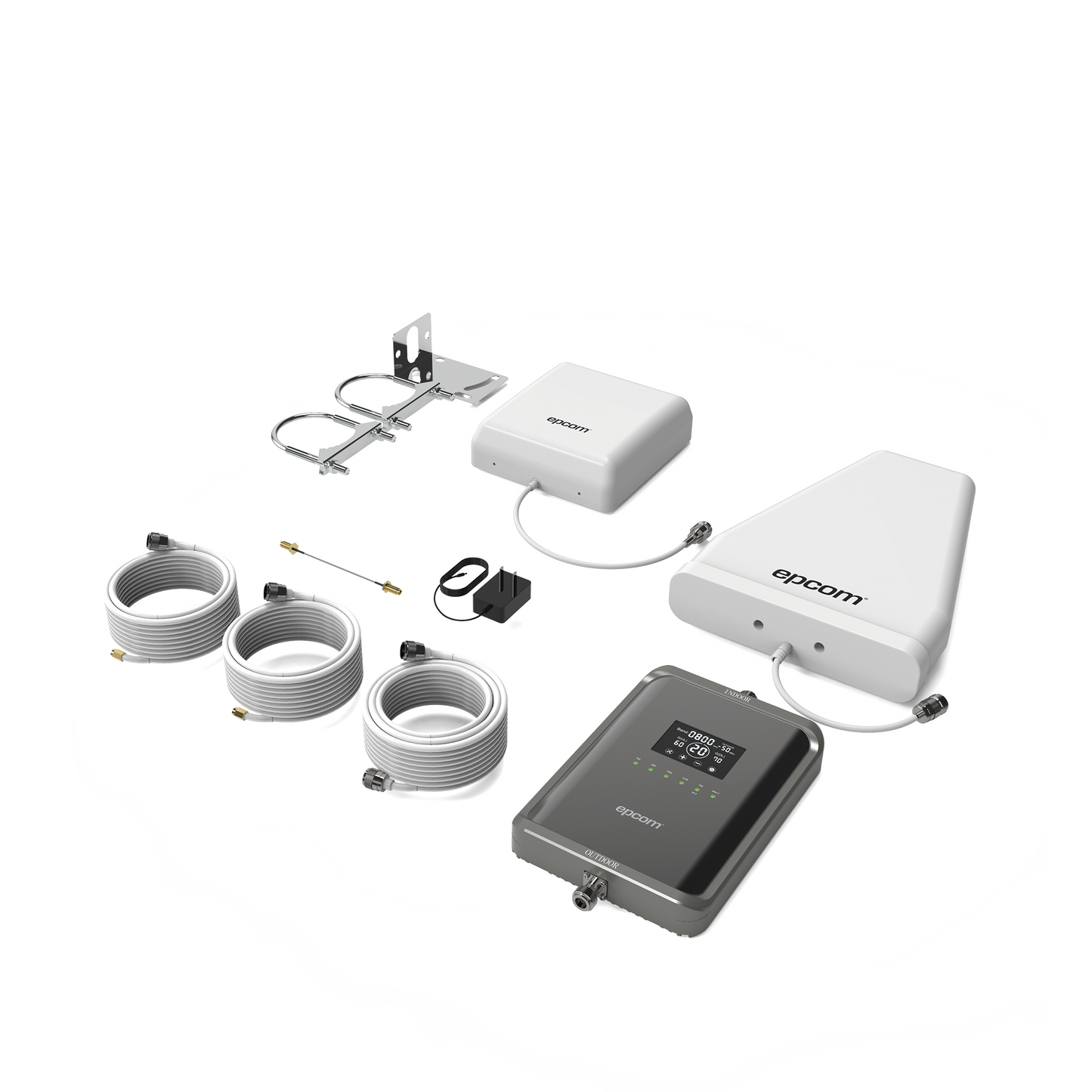 Kit Amplificador de Señal Celular 5G / Mejora las llamadas convencionales y VoLTE / Soporta los datos de las tecnologías 2G, 3G, 4G y 5G de TELCEL, AT&T, MOVISTAR y OMV de Altán / Cubre hasta 600 m².