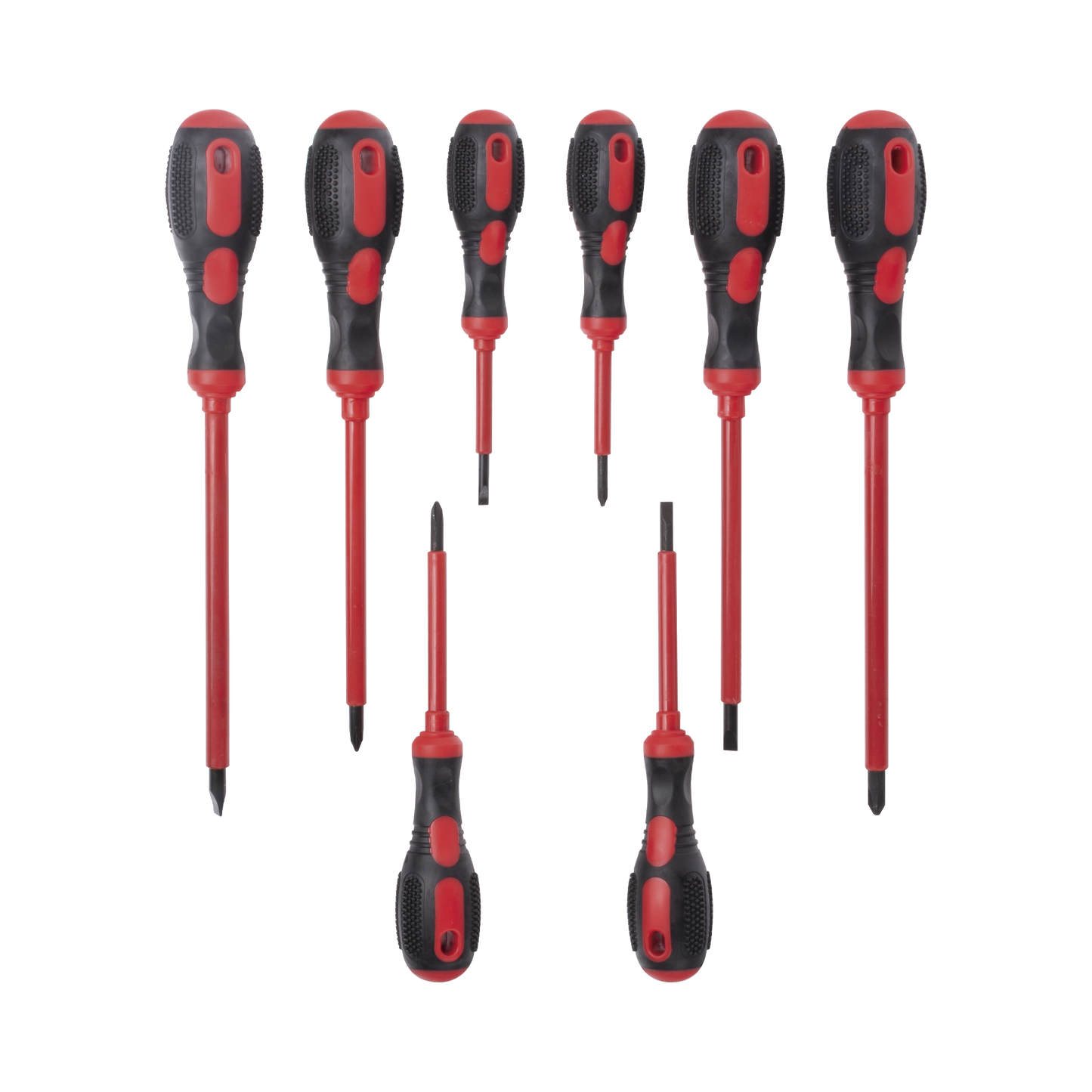 Juego de 8 Desarmadores con Aislante para Electricistas.