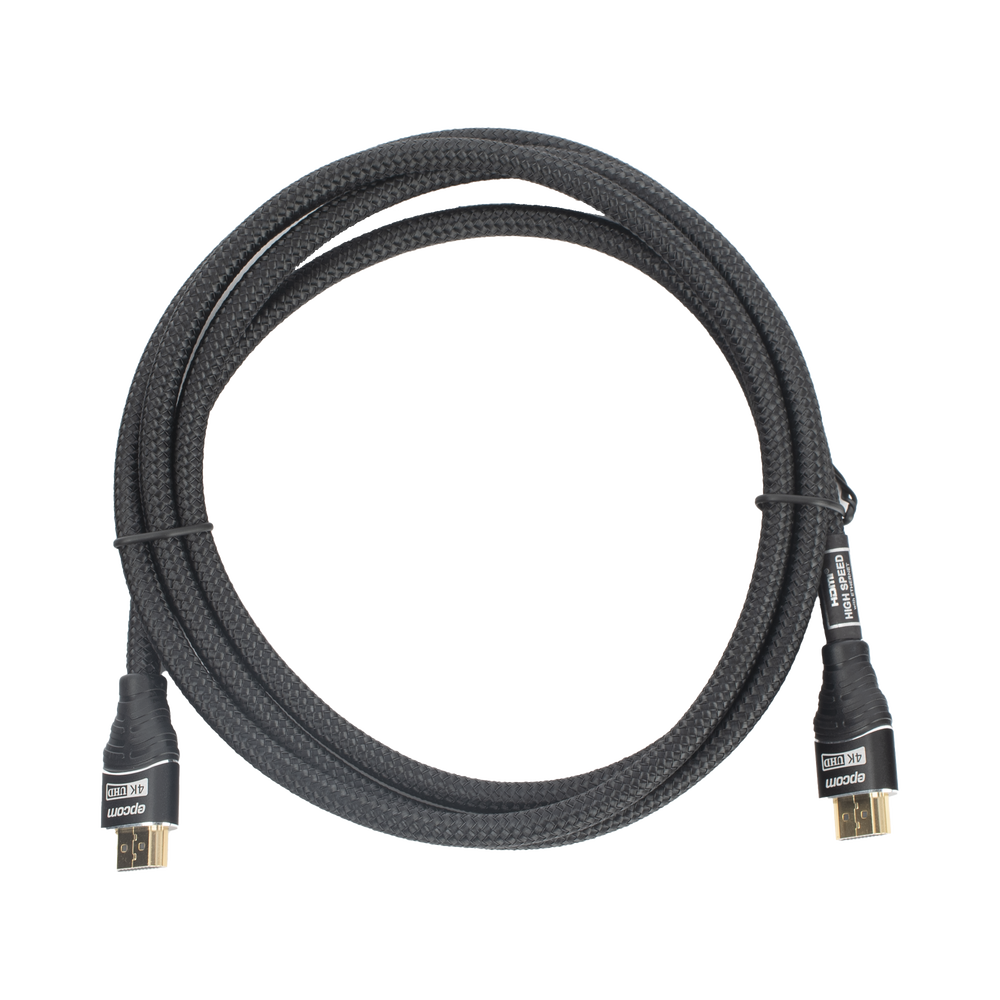 Cable HDMI de 1.8 Metros (5.91 Pies) | Alta Definición | Longitud | Versión 2.0 | Alta Velocidad 18Gbps | 4K@60Hz | Conectores Chapados en Oro | Tipo Redondo