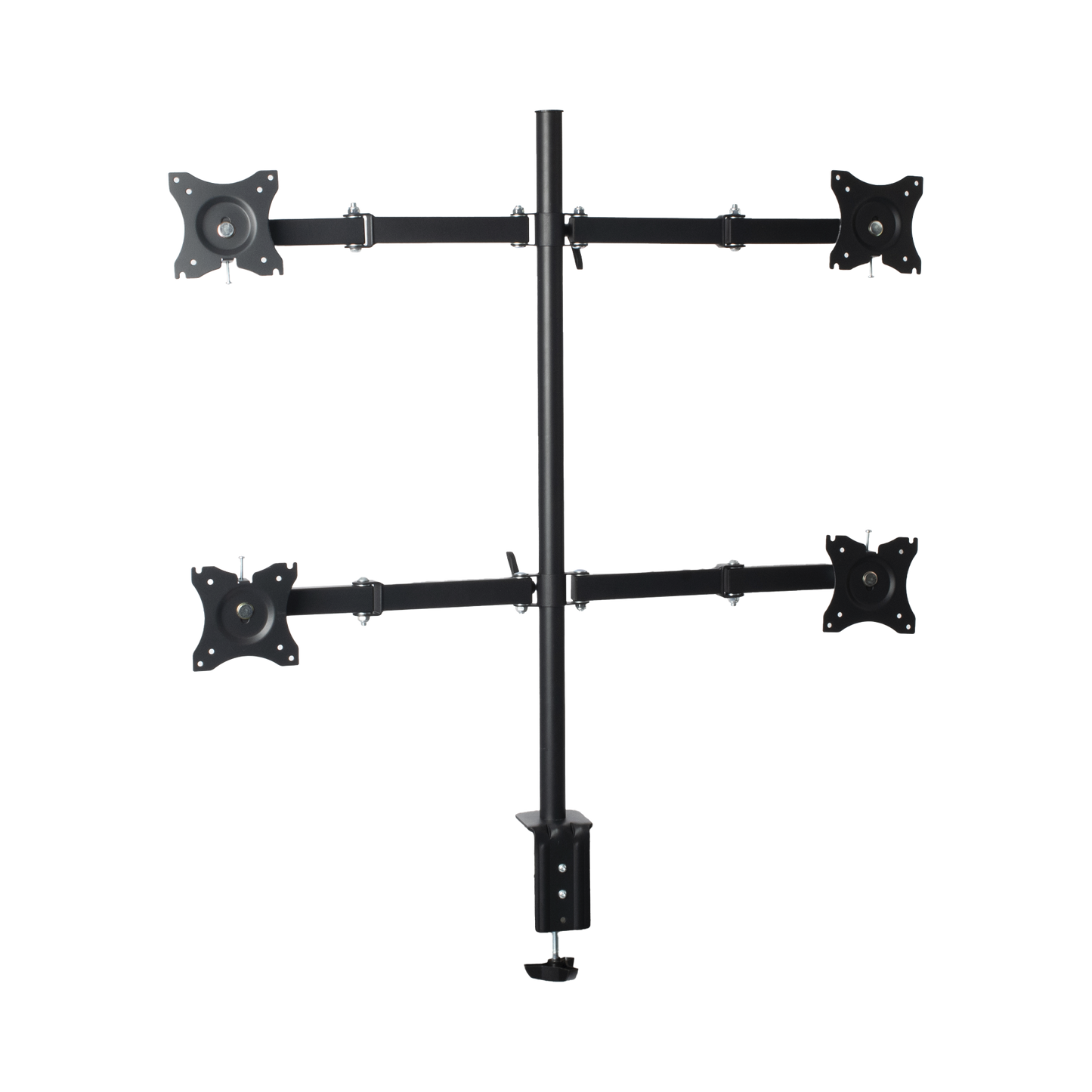 Montaje de Escritorio articulado para 4 monitores de 13 a 27" / Soporta hasta 15 kg / Vesa 75 x 75 / 100 x 100 / Acero