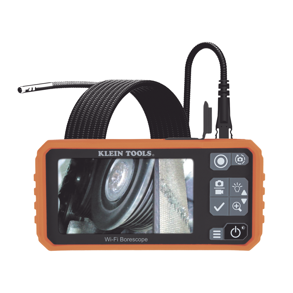 Dual Cámara Boroscopio Pro 5.5mm 720p USB-C/Wi-Fi, y LCD 4.3" a Color, Cuello de Cisne Blindado 10' (3m) con Imán y 6 LED´s. Batería Io-Li Recargable. Ideal en Industria Automotriz, Electricidad, HVAC, Plomería