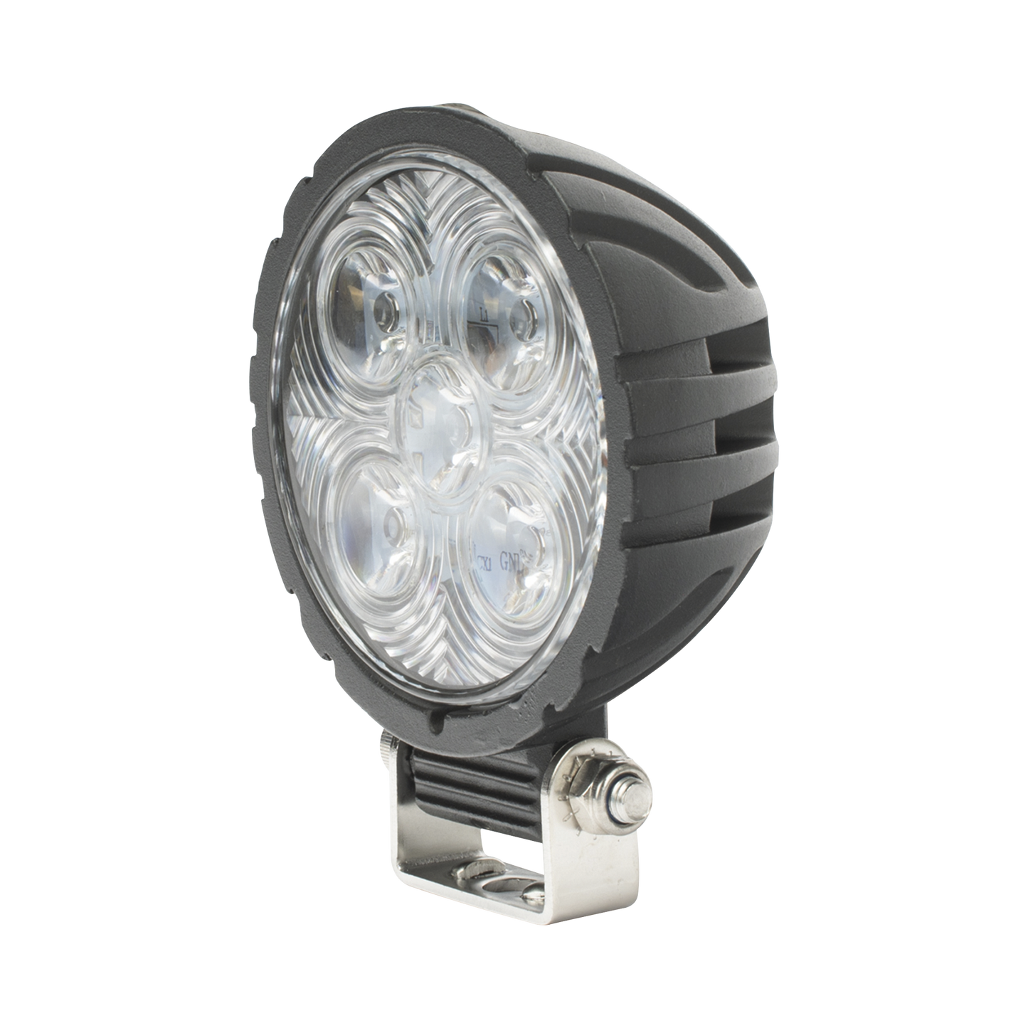 Lámpara de trabajo de 5 LED, haz de inundación, redondo, 800 Lumenes, 12-24 Vcc