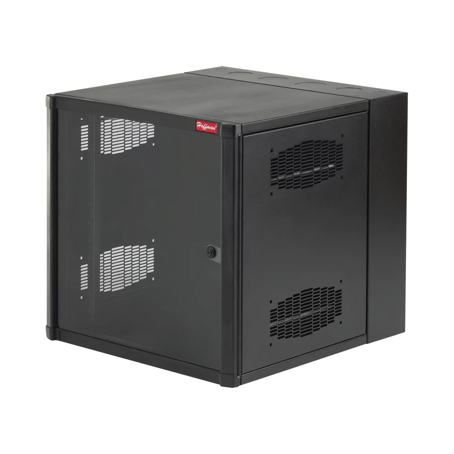 Gabinete AccessPlus 26 UR de Montaje en Pared de 19in, Rieles Numerados y Roscados #10-32, Puerta con Ventana de Seguridad, 600 mm de Ancho, 637 mm de Profundidad, Color Negro