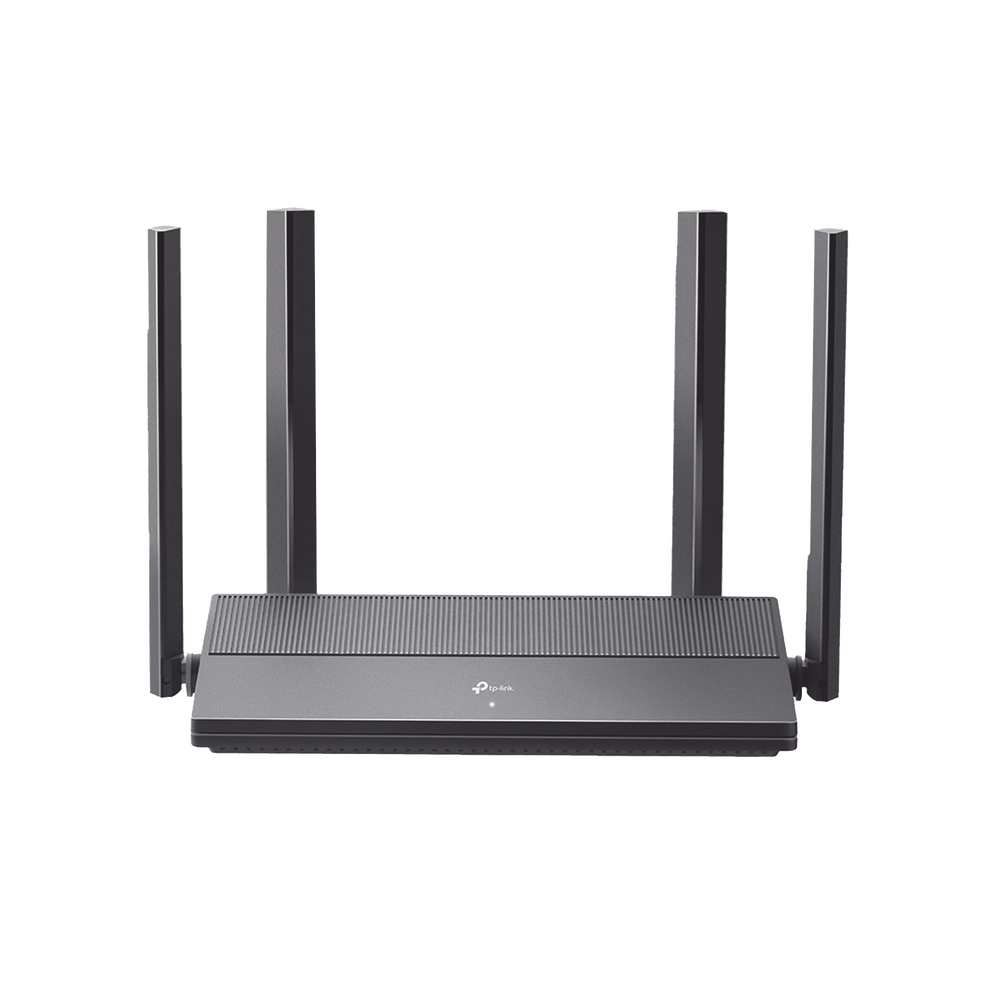 Router WiFi 6 AX 1500 Mbps / MU-MIMO 2X2 y OFDMA / 1 Puerto WAN Gigabit / 3 Puertos LAN Gigabit / Soporta IPV6 y TR-069 / 4 Antenas Beamforming / Seguridad WiFi WPA3