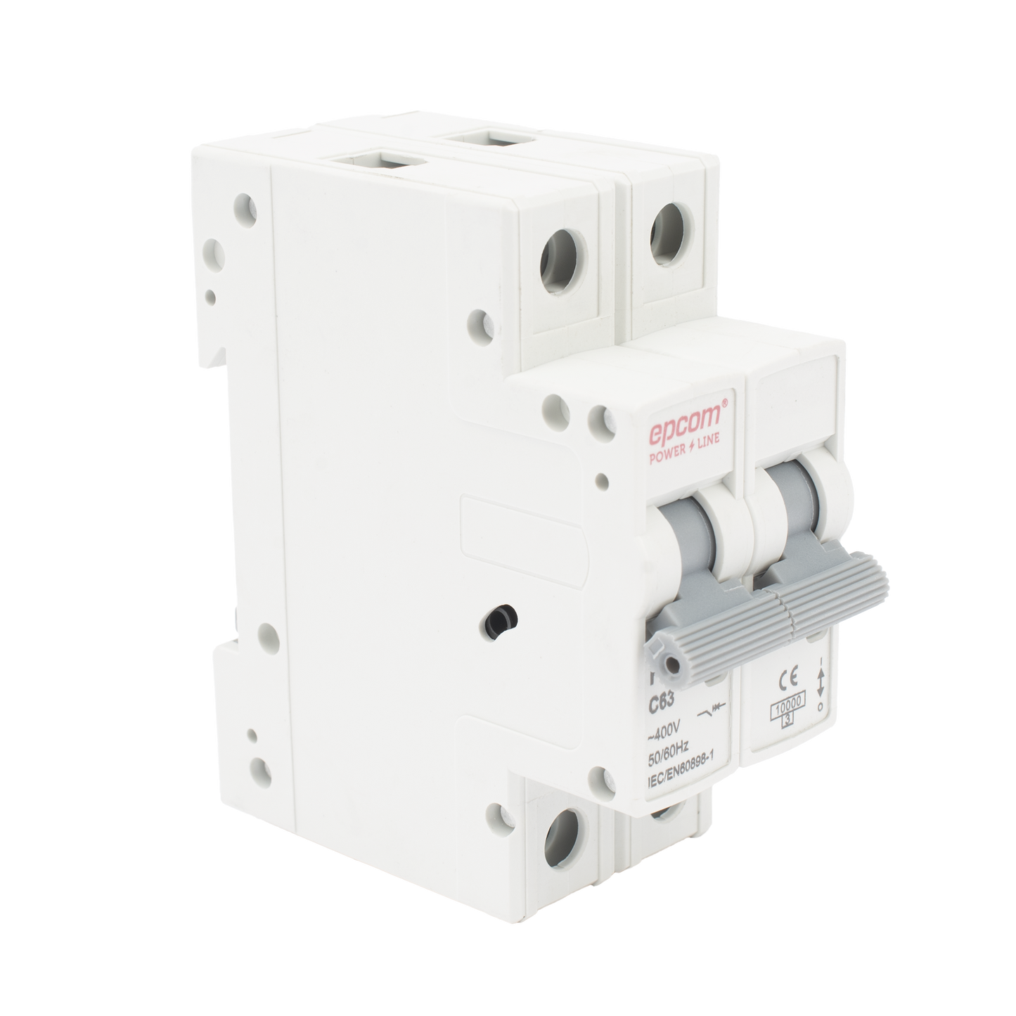 Protección Térmica/ Interruptor 2P, 63 A, Corriente Alterna 400 Vca para Aplicación Fotovoltaica Montaje Riel DIN
