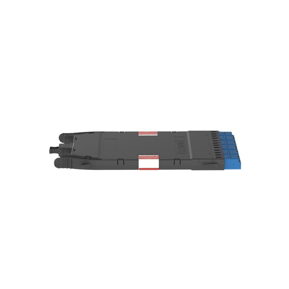 Cassette HD Flex Para 12 Fibras Monomodo OS2, de MPO a 6 Conectores LC Duplex, Color Azul