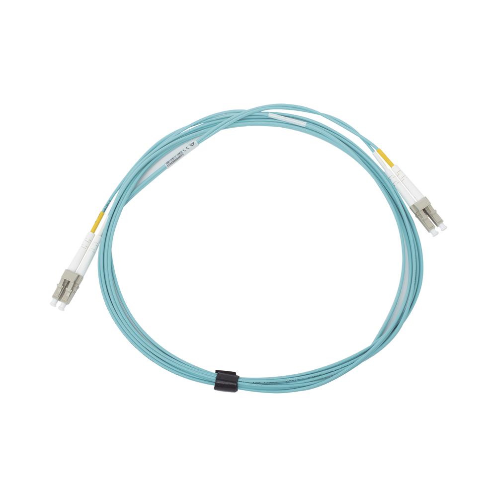 Jumper de Fibra Óptica Multimodo 50/125 XGLO OM3, LC-LC Duplex, OFNR, Color Aqua, 3 Metros (9.84 Pies)