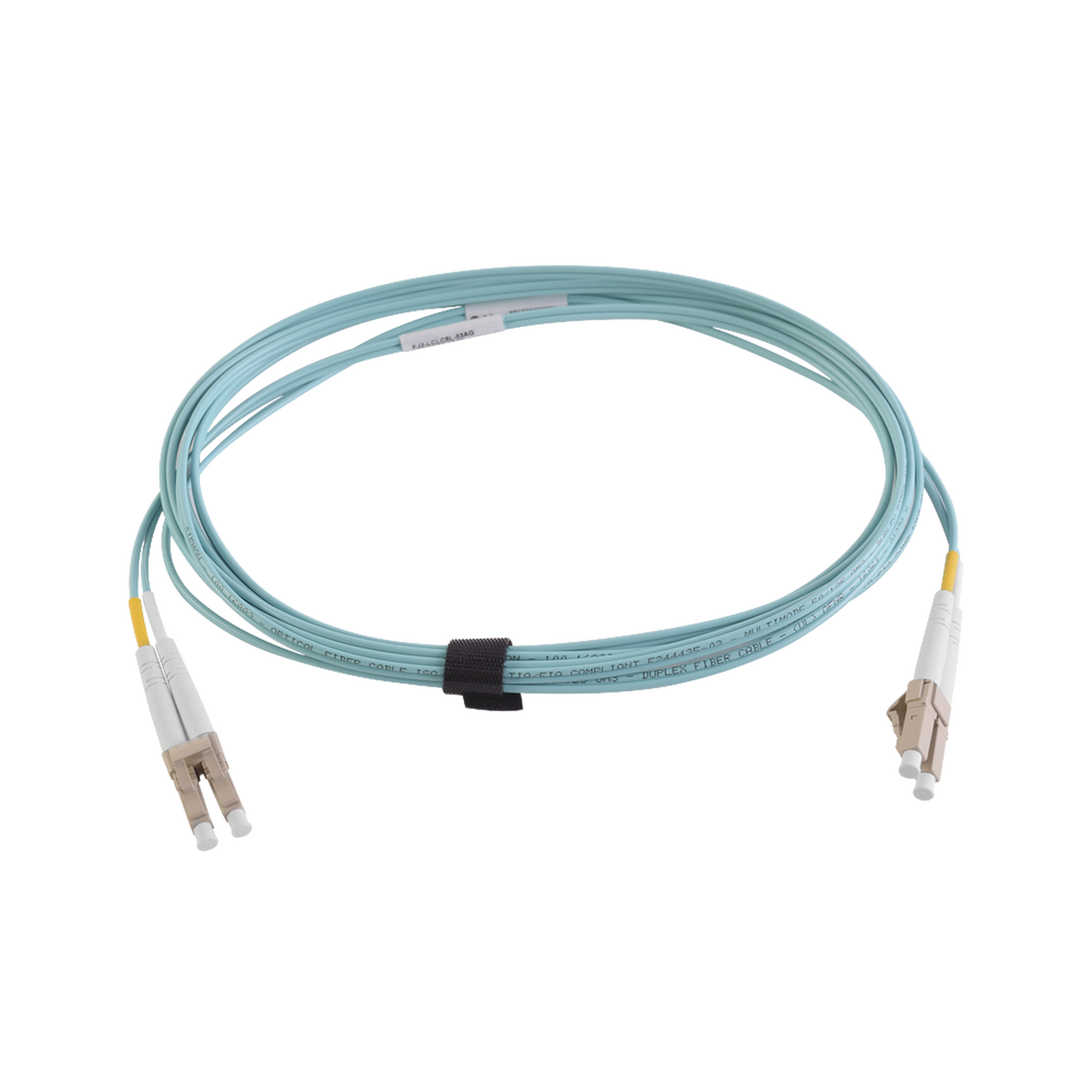 Jumper de Fibra Óptica Multimodo 50/125 XGLO OM4, LC-LC Duplex, OFNR, Color Aqua, 1 Metro (3.28 Pies)