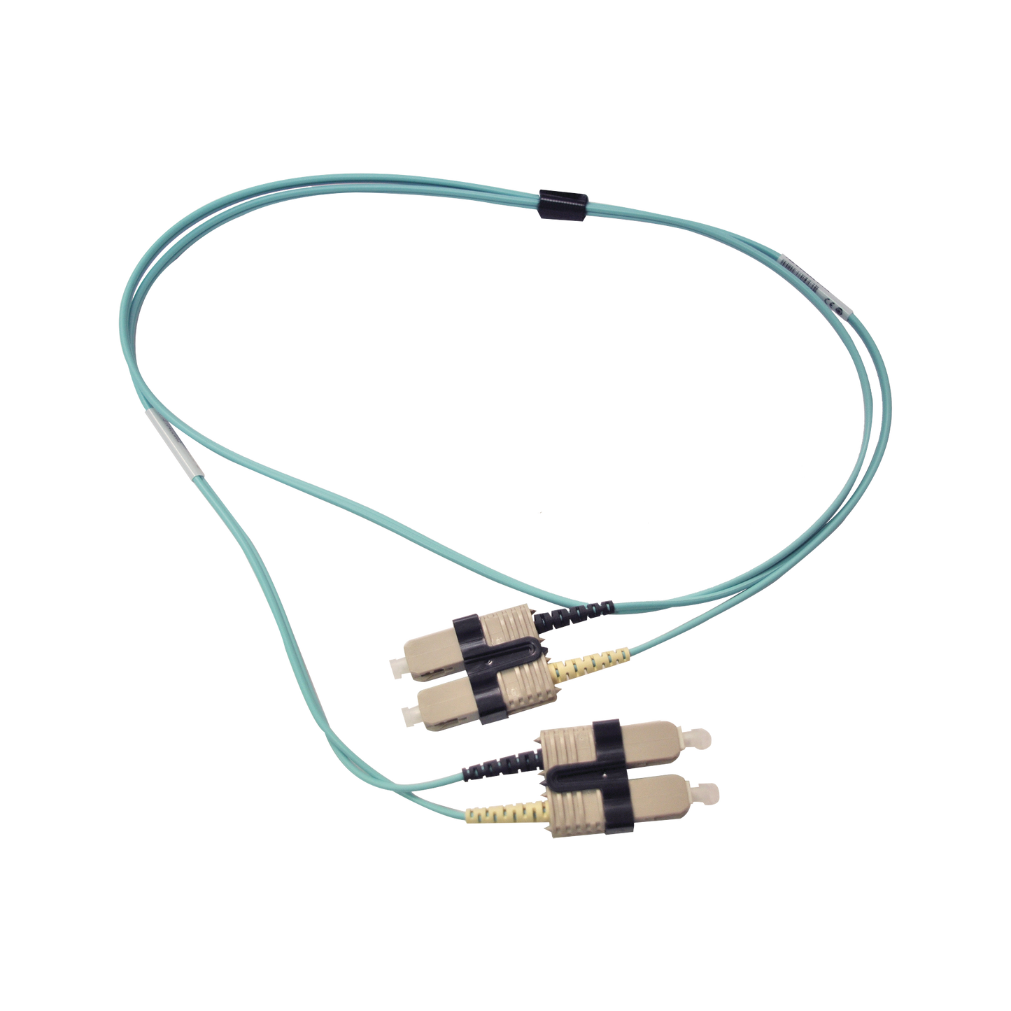 Jumper de Fibra �ptica Multimodo 50/125 OM3 XGLO, SC-SC Duplex, OFNR, Color Aqua, 1 Metro (3.28 Pies)