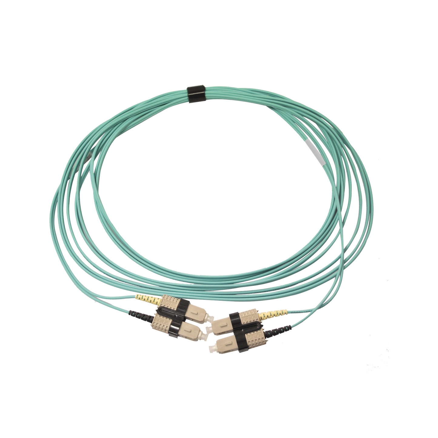 Jumper de Fibra �ptica Multimodo 50/125 OM3 XGLO, SC-SC Duplex, OFNR, Color Aqua, 5 Metros (16.40 Pies)