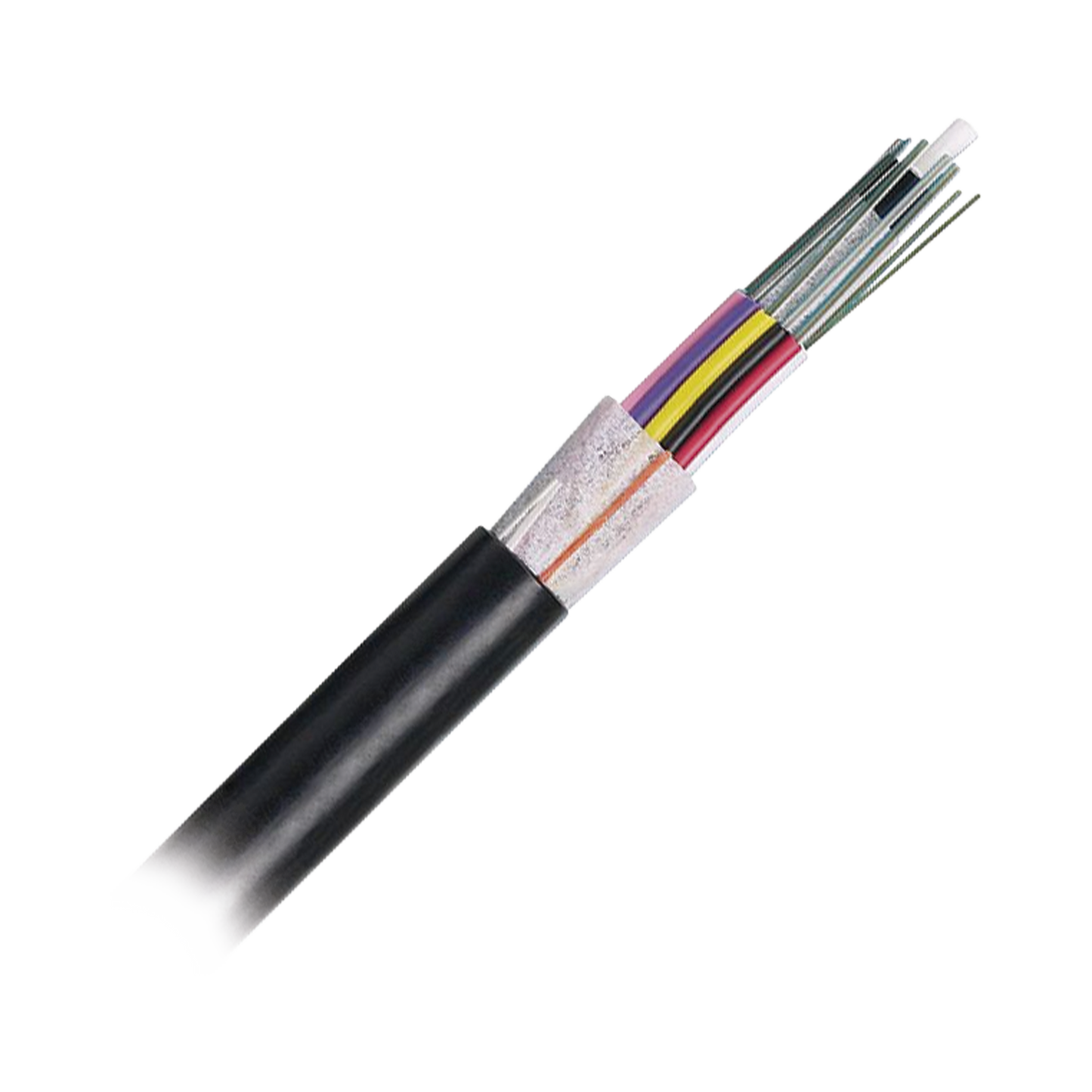 Cable de Fibra Óptica 6 Hilos, OSP (Planta Externa), No Armada (Dieléctrica), MDPE (Polietileno de Media Densidad), Multimodo OM3 50/125 Optimizada, Precio Por Metro