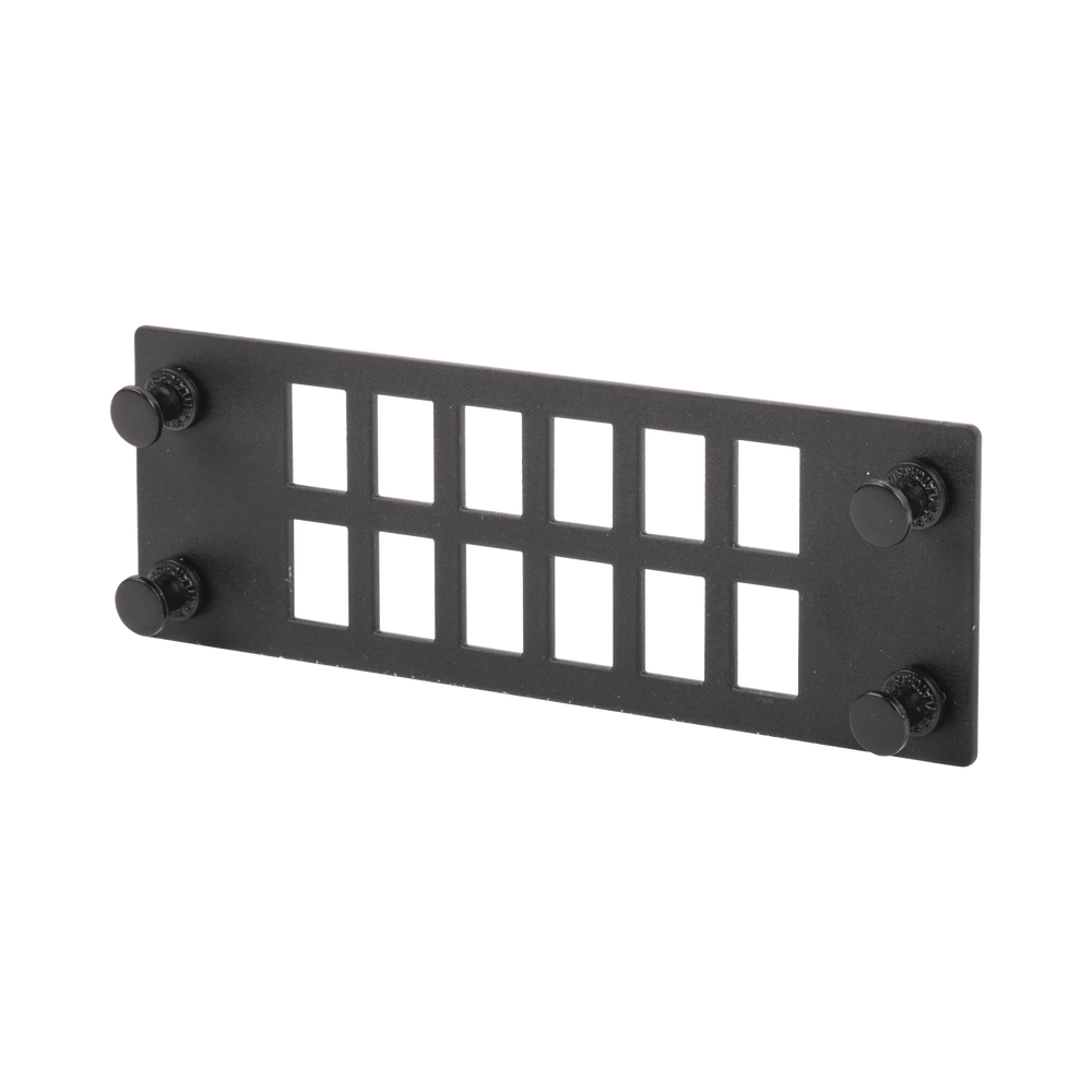 Placa Para 12 Adaptadores de Fibra Óptica, Uso con Gabinetes FPONE3 y FPONE4