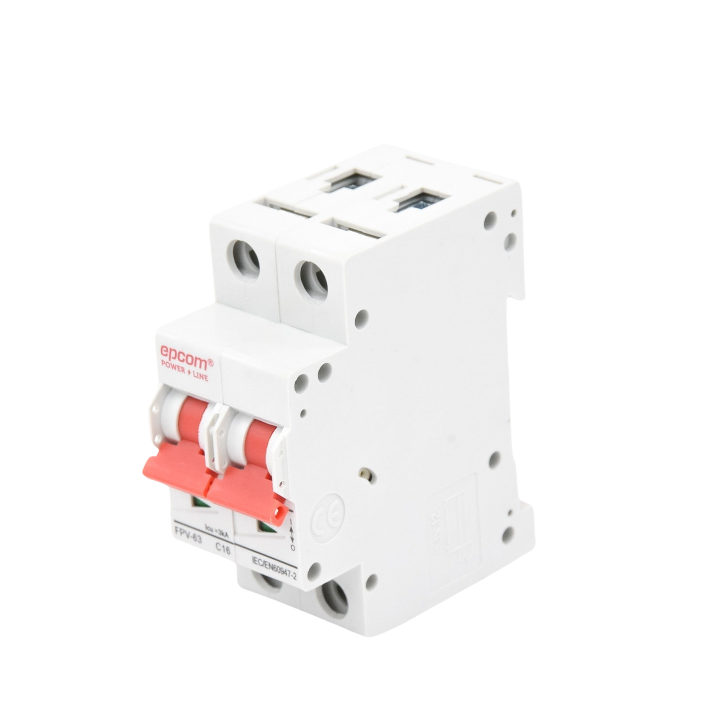 Protección Térmica/ Interruptor 2P, 16A, Corriente Directa 800 Vcc para Aplicación Fotovoltaica Montaje Riel DIN