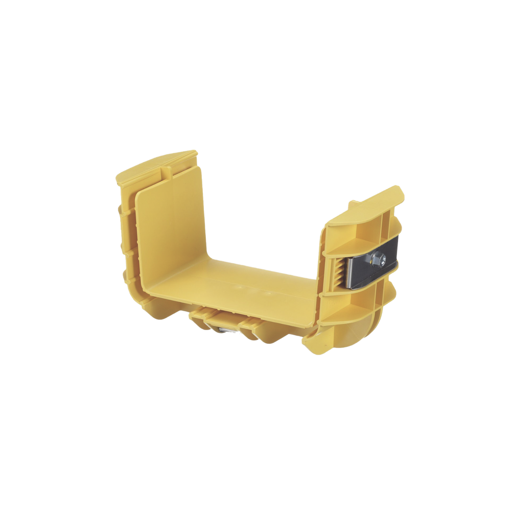 Union Recta "Cople", Para Canaleta FiberRunner™ 6X4, Color Amarillo