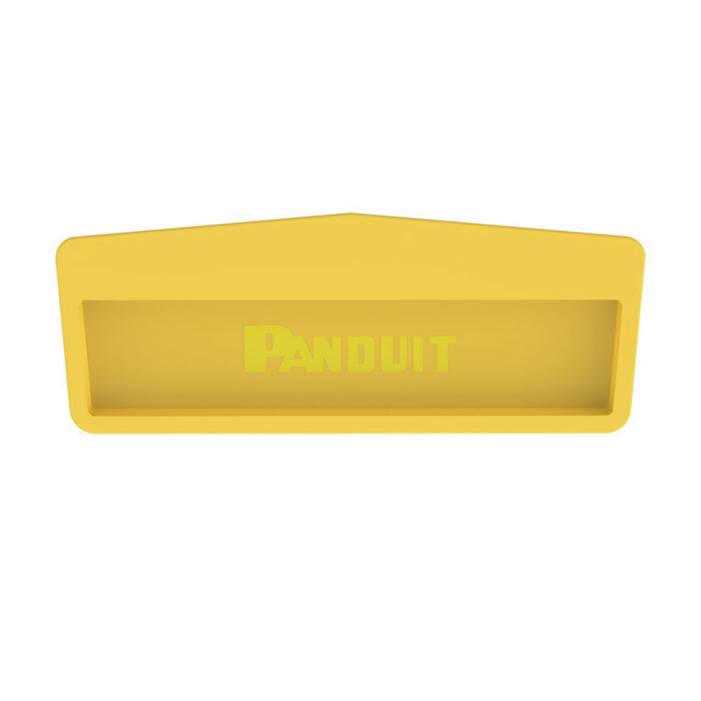 Tapa Final Para Canaletas FiberRunner™ 12x4, de Instalación a Presión, Color Amarillo
