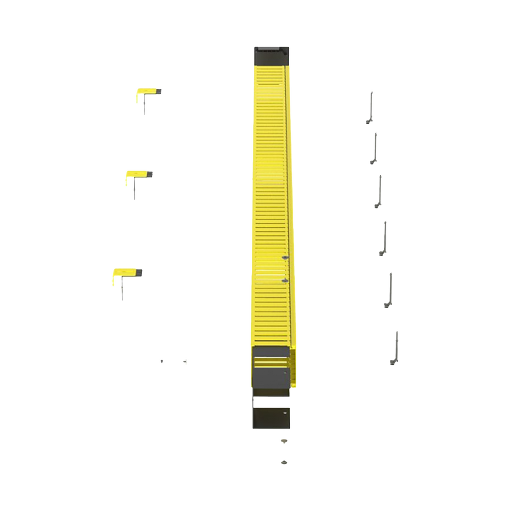 Kit de Administrador de Cables Vertical FiberRunner 4X4, Incluye Soportes de Montaje y Accesorios, Color Amarillo