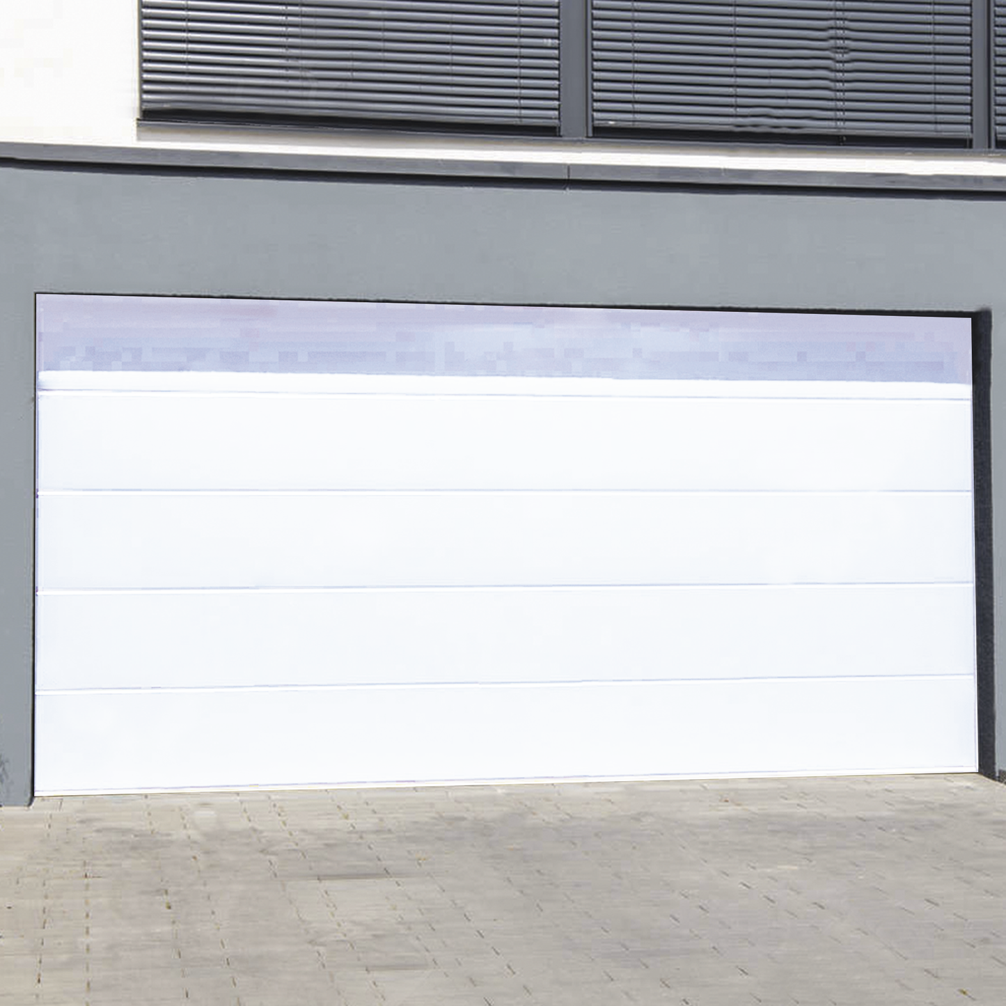 Puerta de Garage de Alta Calidad / Linea Central / Color Blanco 12X9 pies, AISLADA, Estilo Americana.