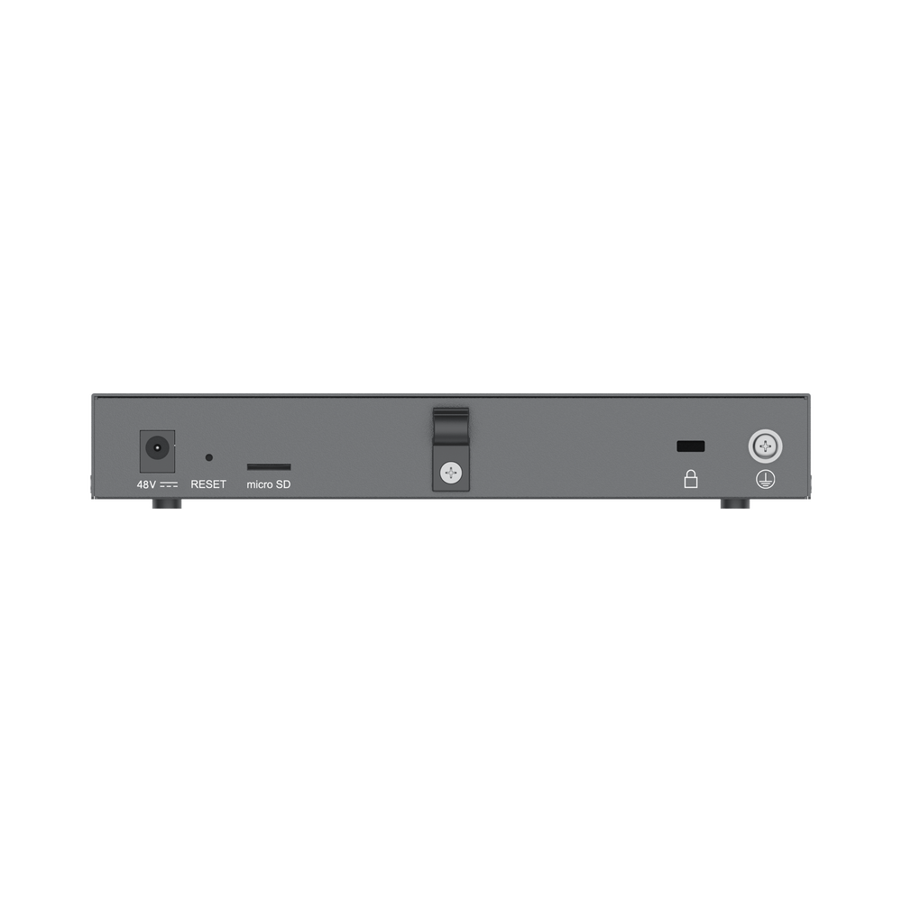 4 en 1: Firewall Nueva Generación, Router, IP PBX (24 usuarios / 8 llamadas), Switch Gigabit de 5 Puertos (4 PoE) y 2 Puertos SFP 2.5 Gigabit