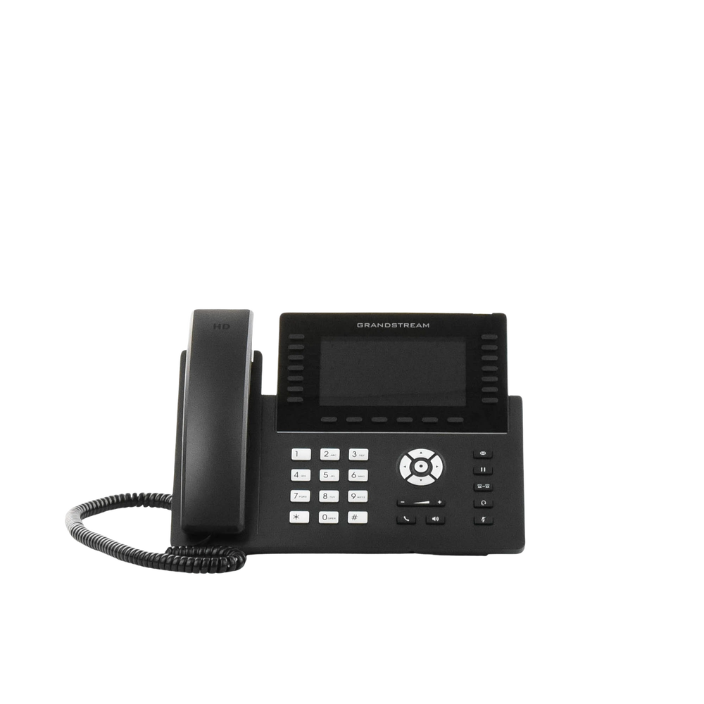 Teléfono IP Wi-Fi, Grado Operador, 14 líneas SIP con 6 cuentas, pantalla LCD 5", puertos Gigabit, Bluetooth, PoE, codec Opus, IPV4/IPV6 con gestión en la nube GDMS