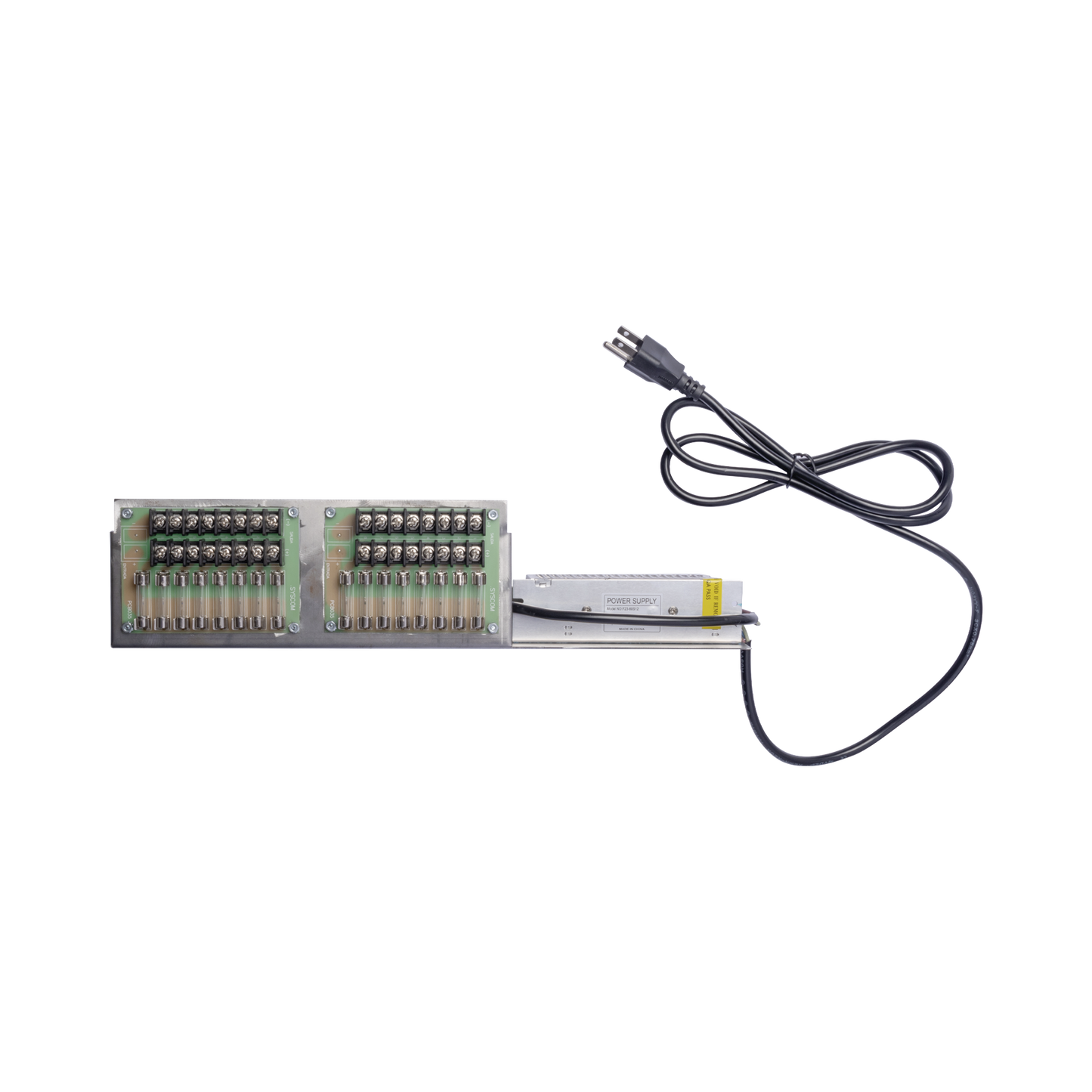 Fuente de Poder Sin Gabinete con 16 Salidas de 12-13.2 Vdc @ 10A (Máximo). Adaptable a Gabinetes Genéricos (Fusibles Administrables)