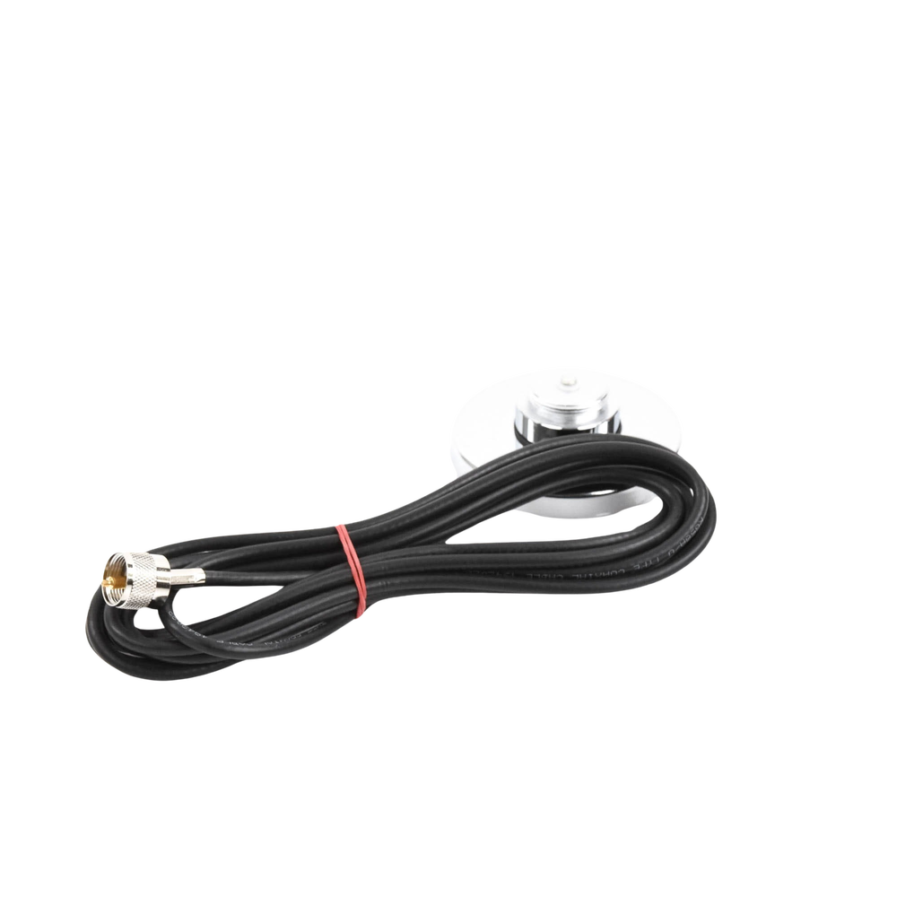 Montaje Magnético para Antenas de 3/4"(NMO), 3.5 m de Cable RG58U y Conector UHF (PL259) Macho.