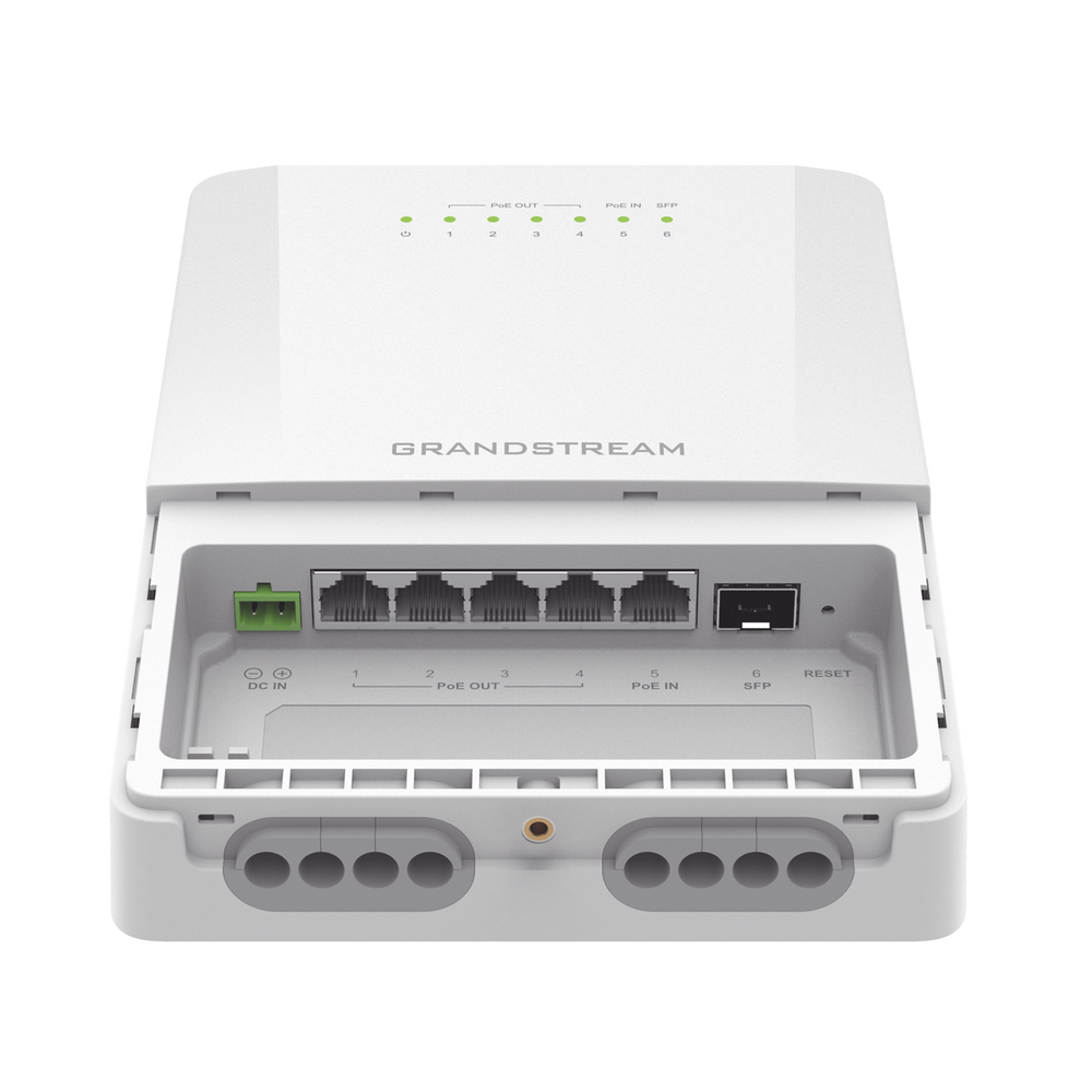 Switch PoE Lite administrable para exteriores de 6 puertos (5GE+1SFP) / Clasificación IP66 a prueba de polvo y agua