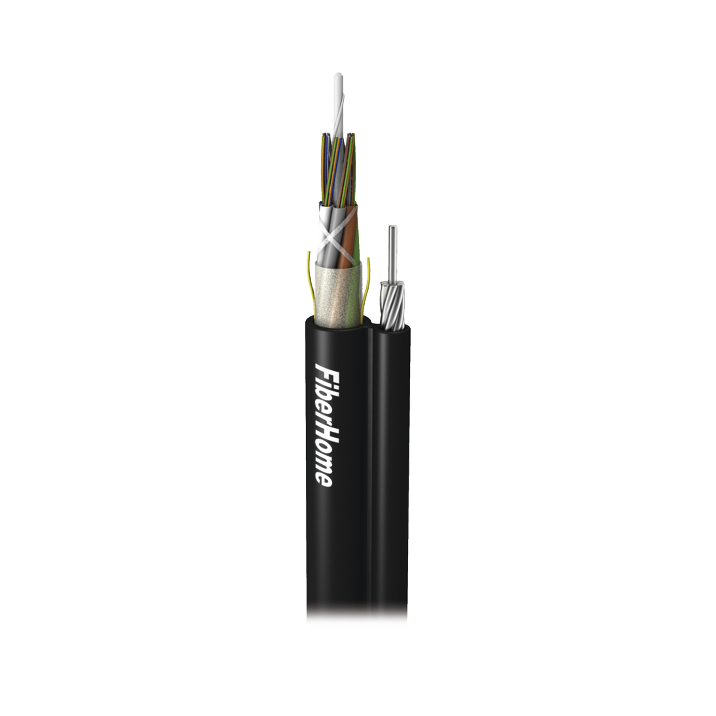 Kilómetro de Fibra Óptica Aérea Figura 8 G.652D, Monomodo de 24 Hilos, Exterior, Span 100, Loose Tube