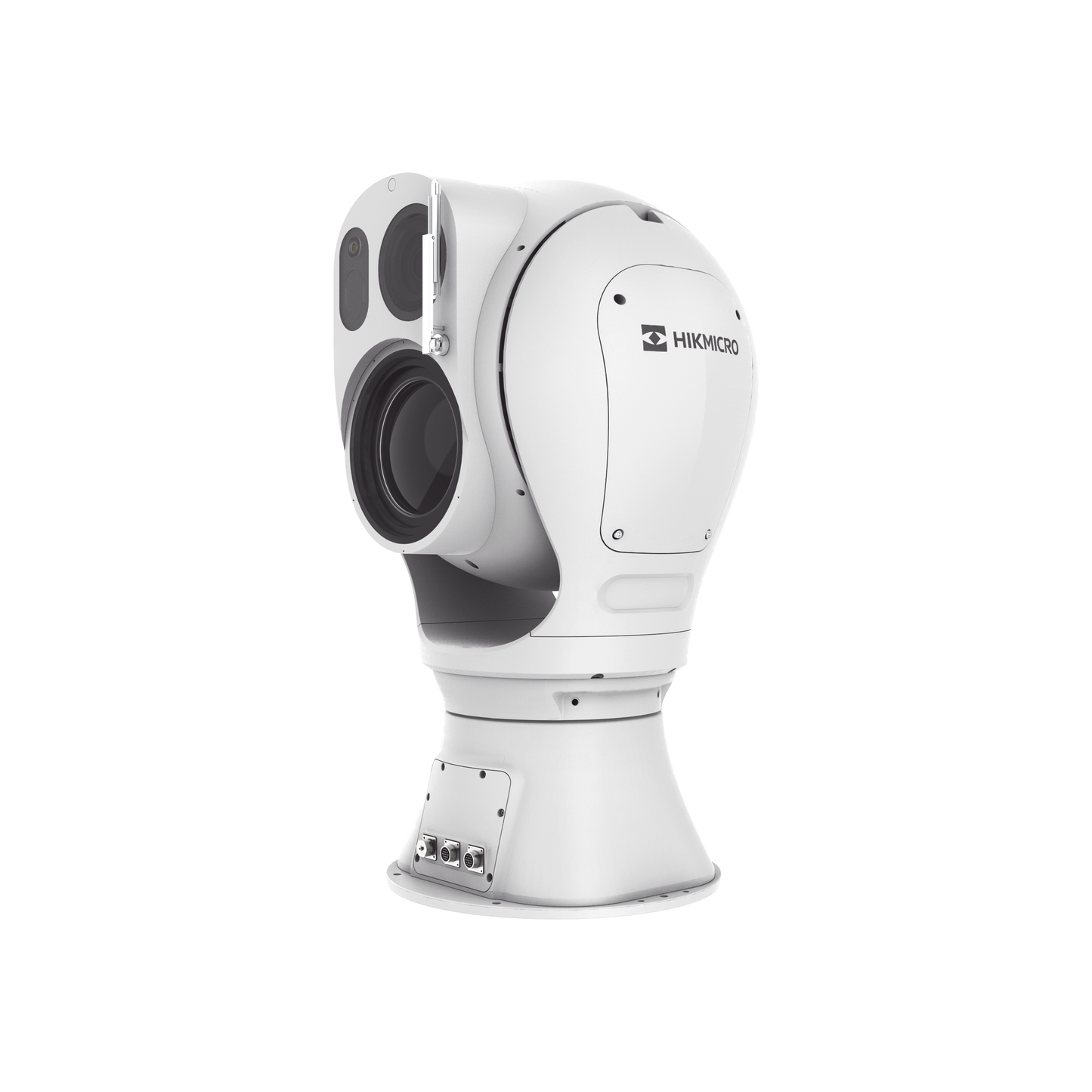 Esfera Punta de Poste IP Dual / Térmica 38 a 190 mm ( 1280 x 1024) + Óptico 100X (4 Megapixel) / Iluminación 3000 mts Laser / IP67 / microSD