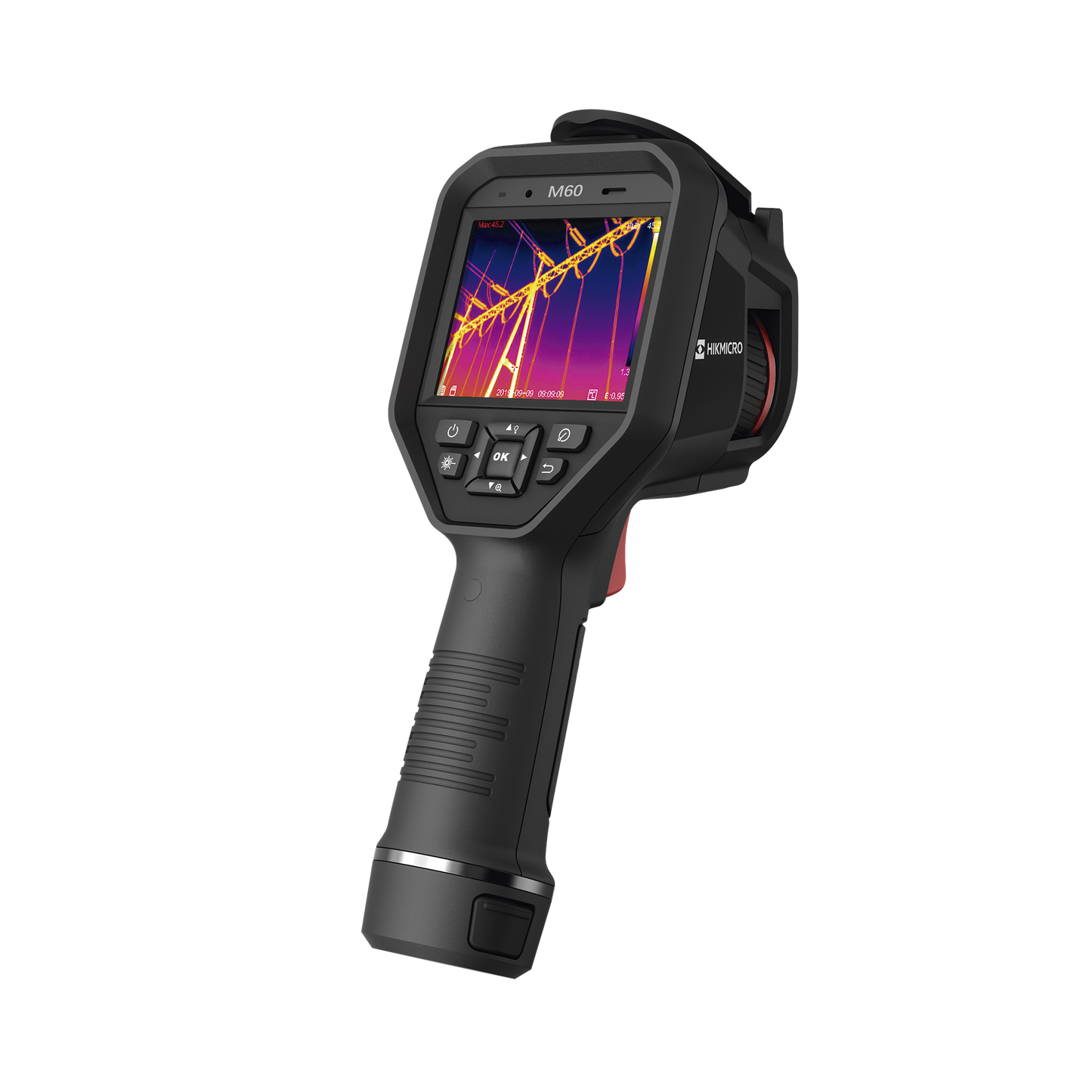 M60 - Cámara Termográfica Portátil Dual / Lente Térmico 15 mm (640 x 480) / Lente Óptico (8 Megapixel) / WiFi / IP54 / Ranura MicroSD hasta 64 Gb / Hasta 4 Horas de Funcionamiento Continuo