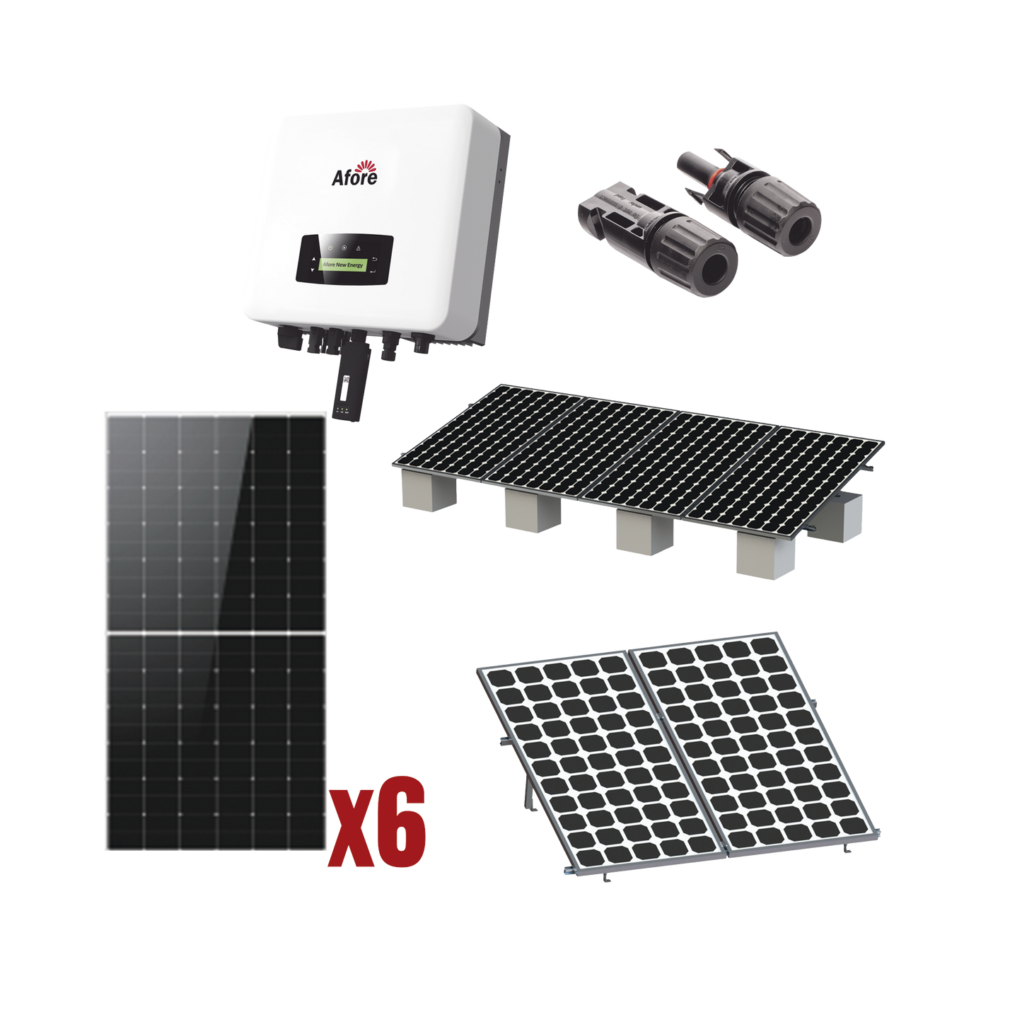 Kit Solar Interconexion / 3kW 220Vca / Inversor AFORE / Montaje Incluido