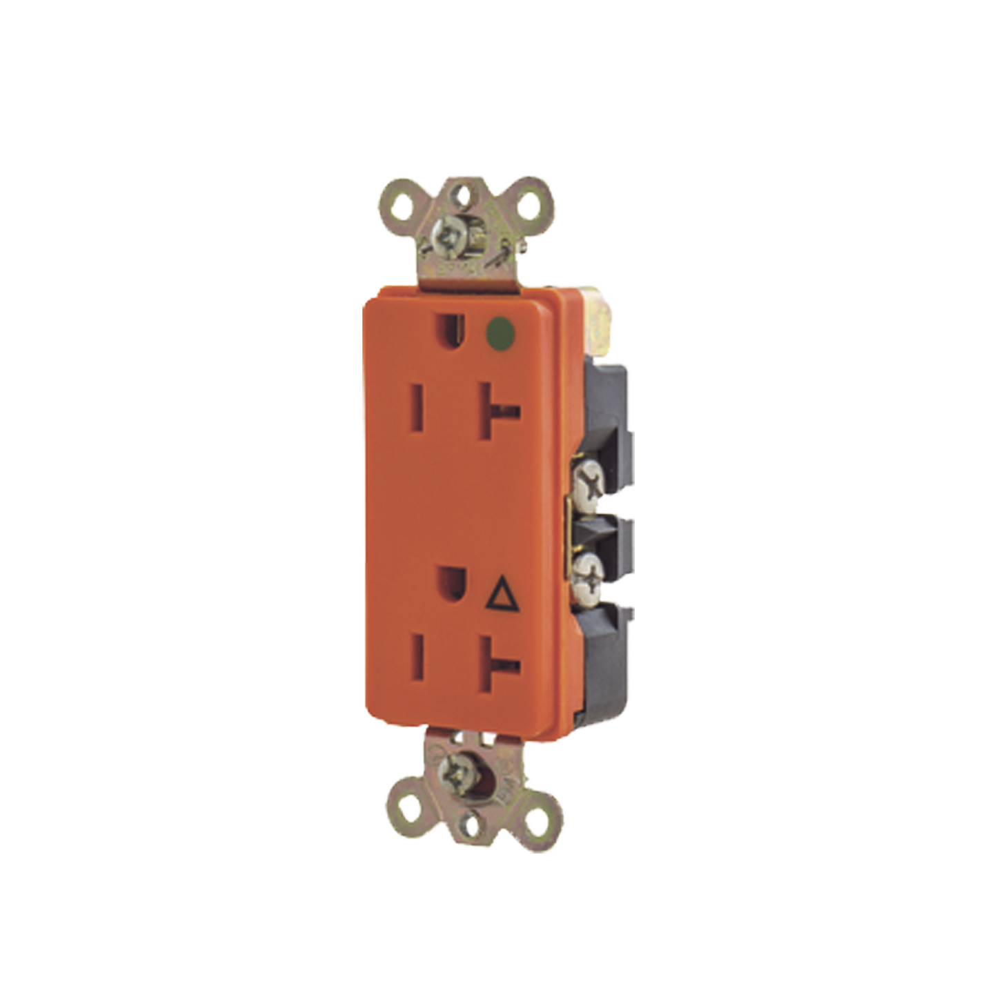 Receptáculo Duplex de 20 A 125 V / 2 Polos 3 Hilos/ Nema 5- 20 R / Color Naranja/ Grado Hospital.