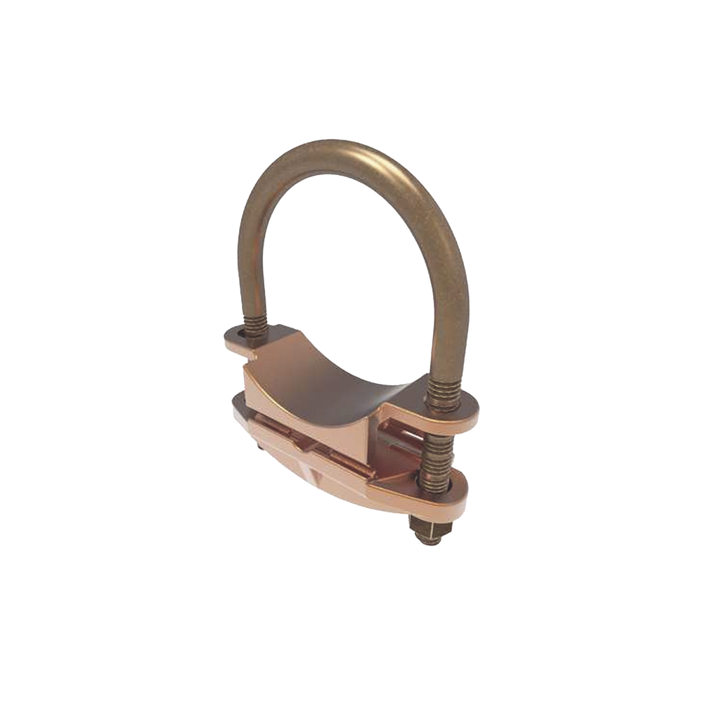 Conector Mecánico para Cable Calibre 4 a 2/0 AWG / Paralelo o 90° Grados a Tubo de 1 1/4" o Varilla de 1 3/8" - 1 1/2".