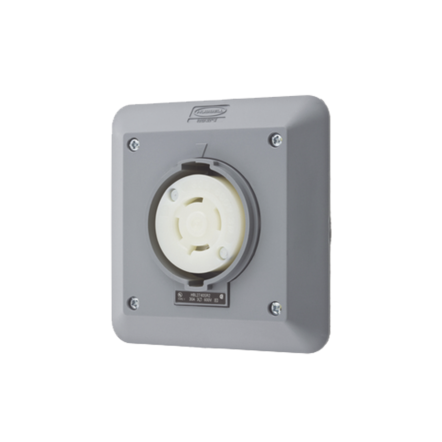 Receptáculo con Bloqueo de Media Vuelta Industrial 30 A 600 V CA / 3 Polos 4 Hilos / Nema L17-30R.