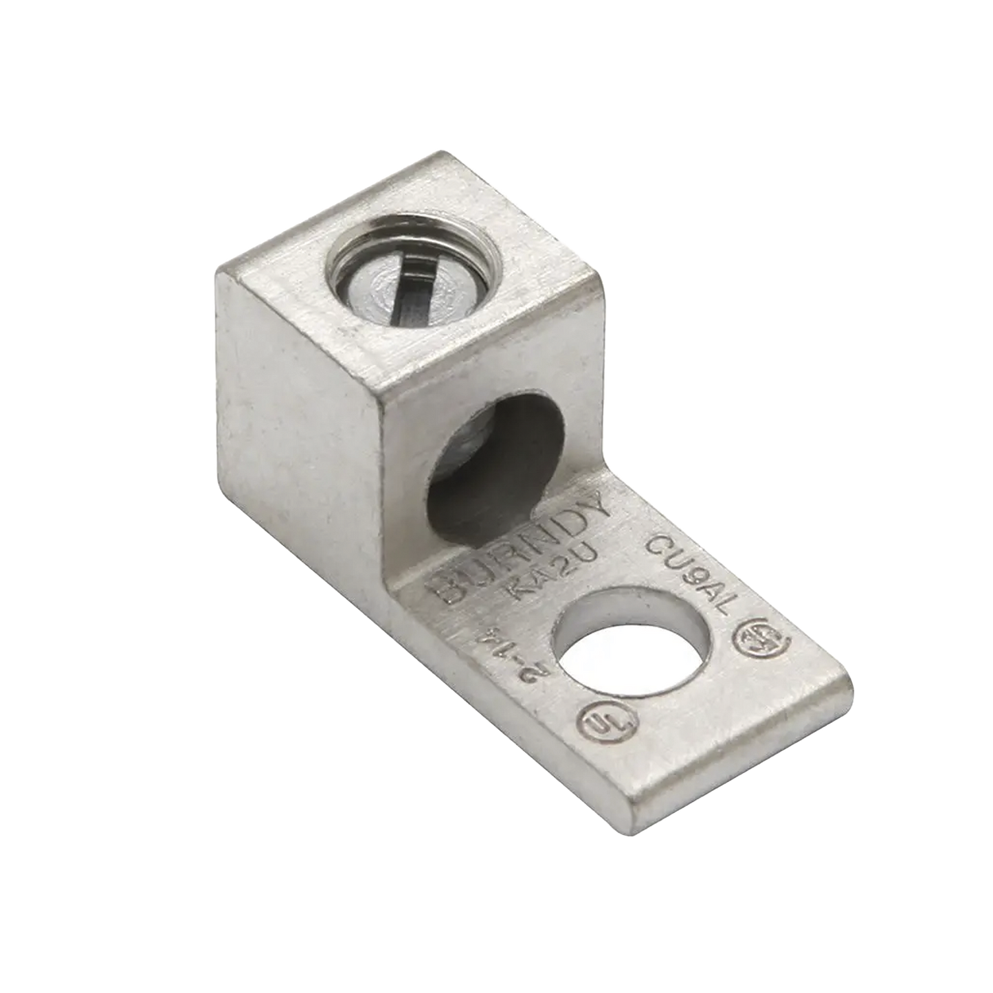 Terminal Universal de Aluminio/ 1 Orificio para Calibre 14- 6 AWG / Perno de 1/4" / AL-CU Estañado.