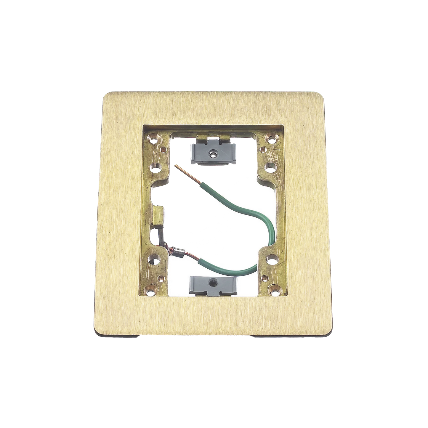 MMARCO D/LATON CEPILLADO P/CAJA D/PISO RECTANGULAR PARA 1 GANG, 6 IN X 4.85 IN.