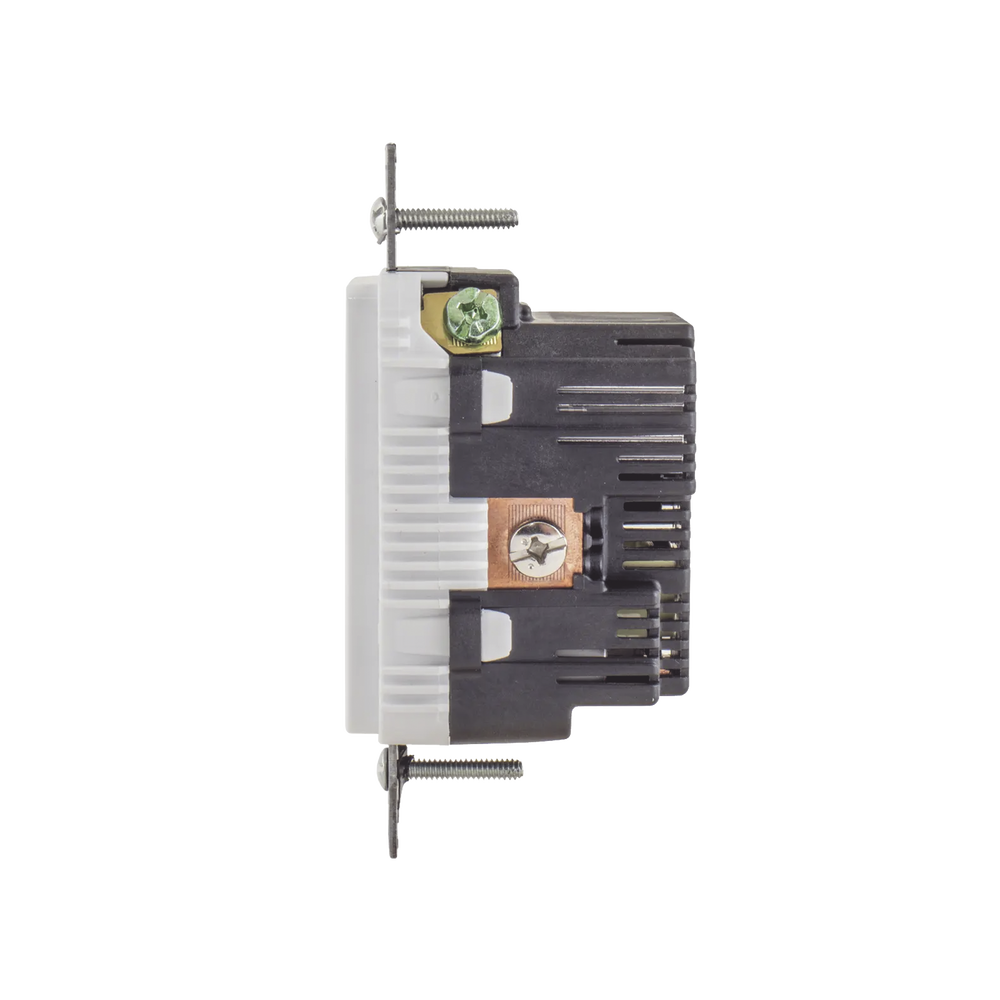 Contacto Dúplex con 2 Puertos USB, 15A 125V, 2 Polos, 3 Hilos, Color Blanco.