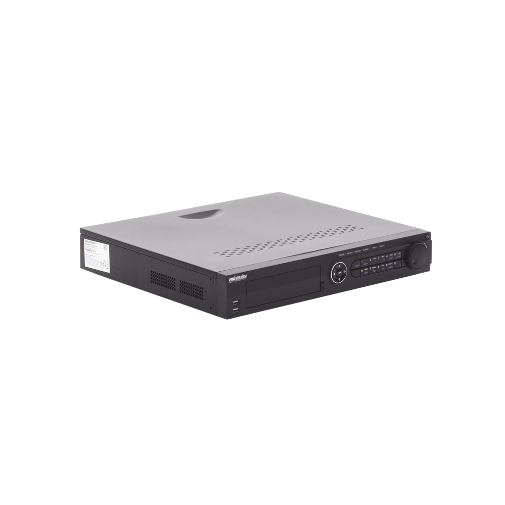 DVR 32 Canales TurboHD + 16 Canales IP / 3K Lite / 5 Megapixel Lite / 4 Bahías de Disco Duro / Audio por Coaxitron / AcuSense / POS / Videoanalisis / 16 Entradas y 4 salidas de Alarma