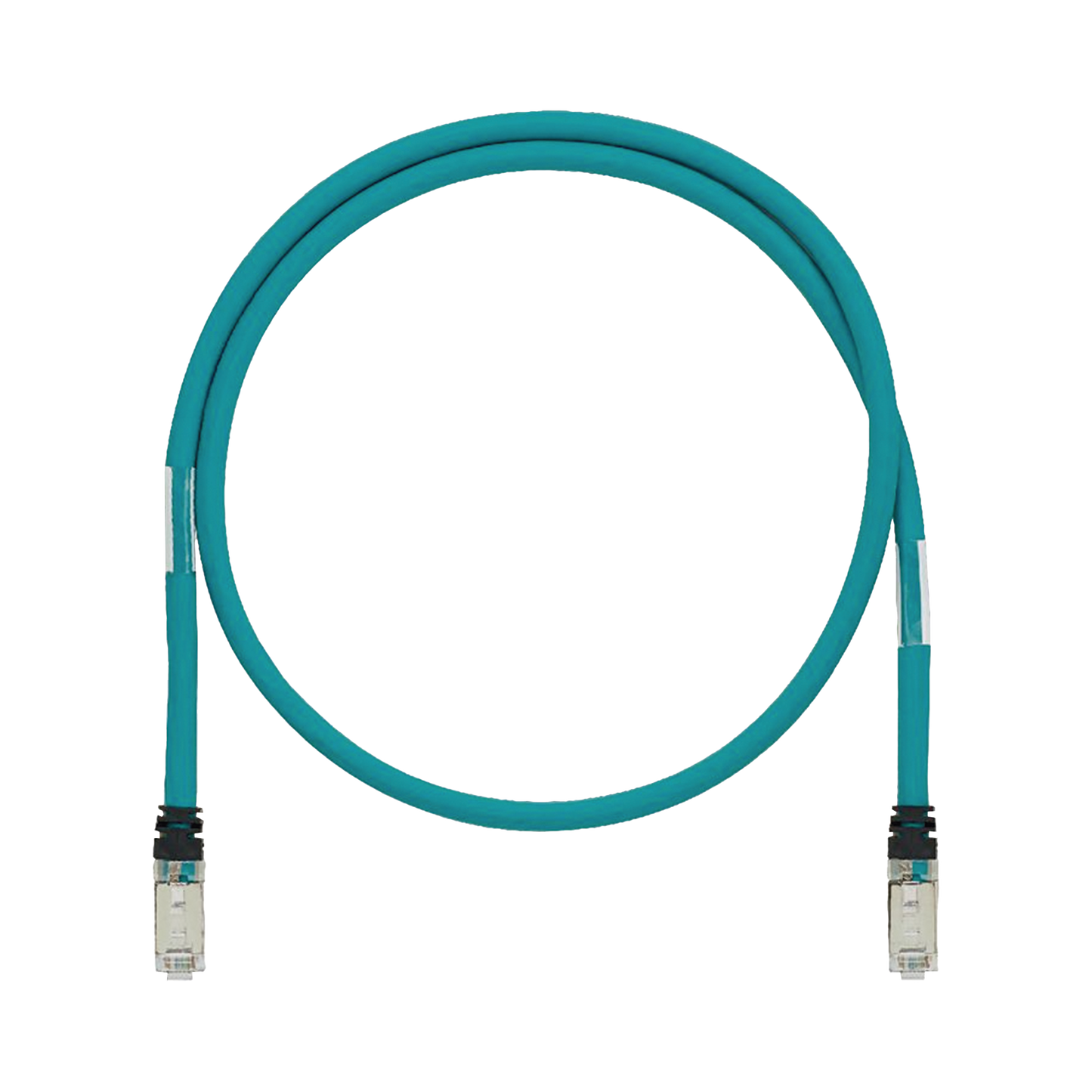 Patch Cord Cat5e de Grado Industrial 600V, Blindado SF/UTP, Calibre 24 AWG, Color Aqua, 15 Metros (49.21 Pies)